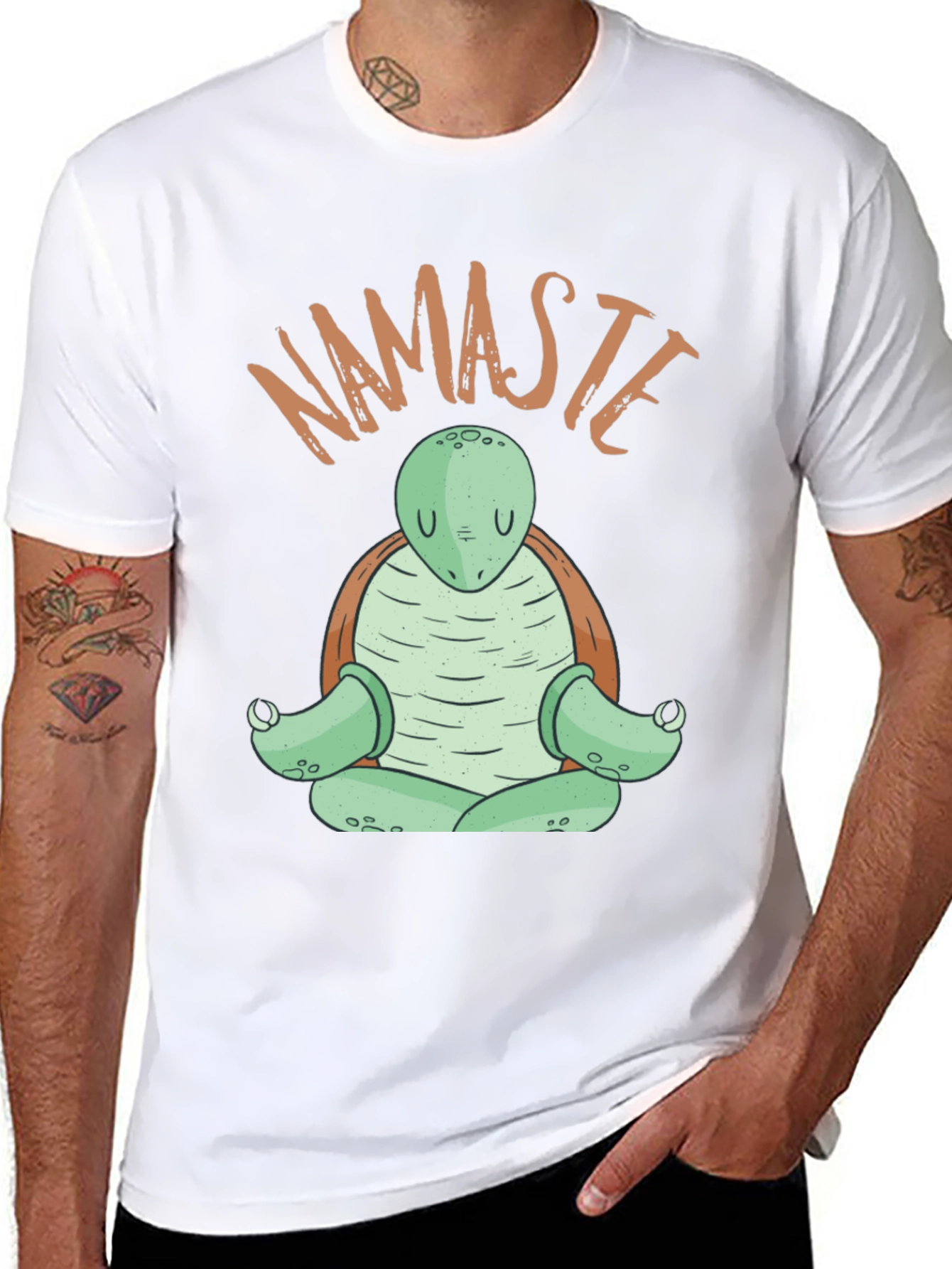 Namaste Turtle T-Shirt - Relaxed Yoga Design