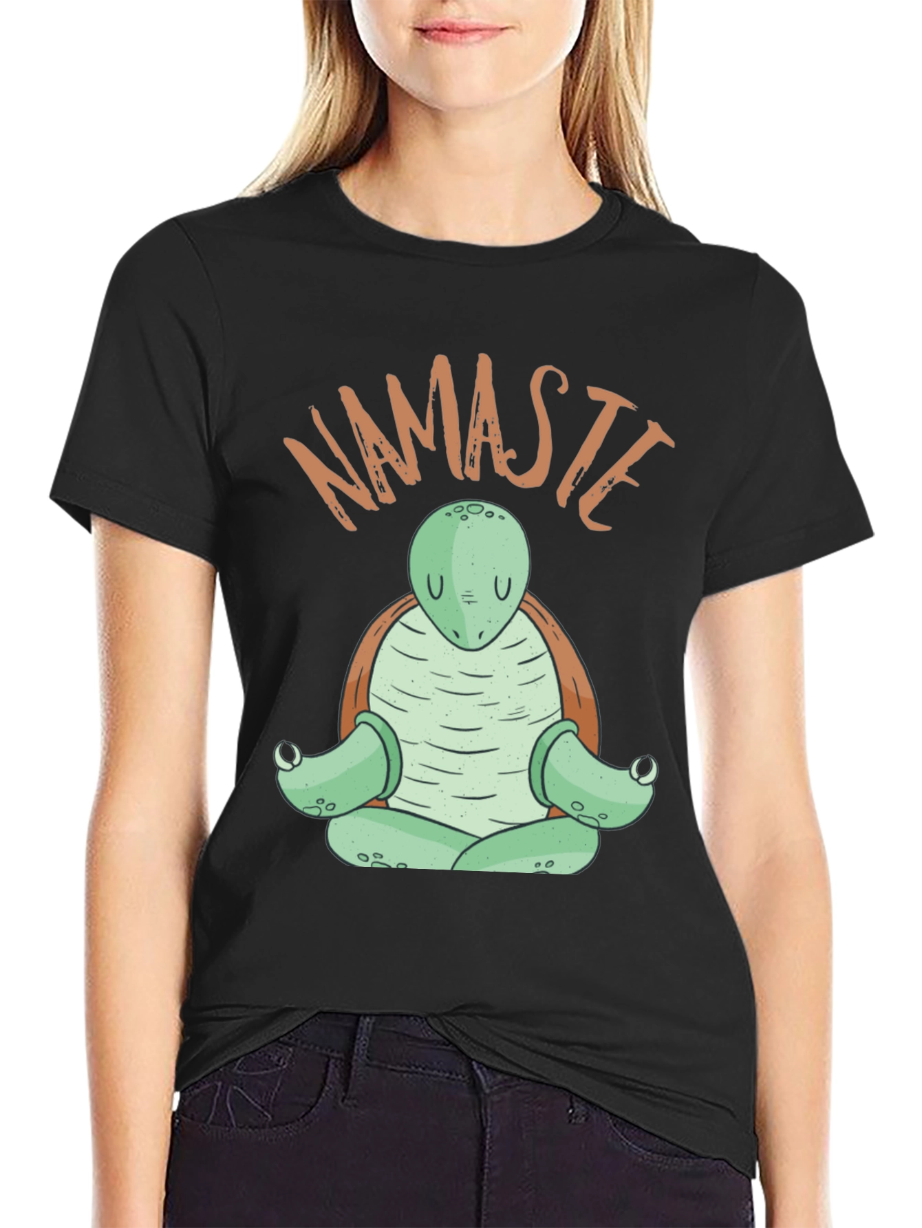 Namaste Turtle T-Shirt - Relaxed Yoga Design