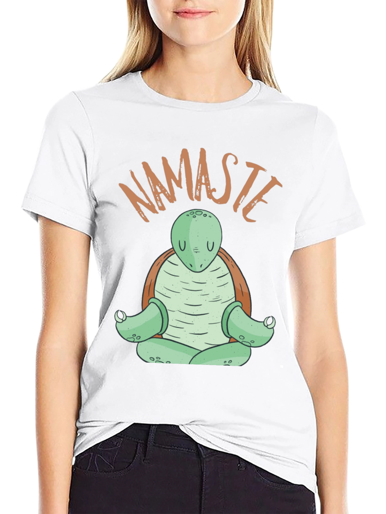 Namaste Turtle T-Shirt - Relaxed Yoga Design