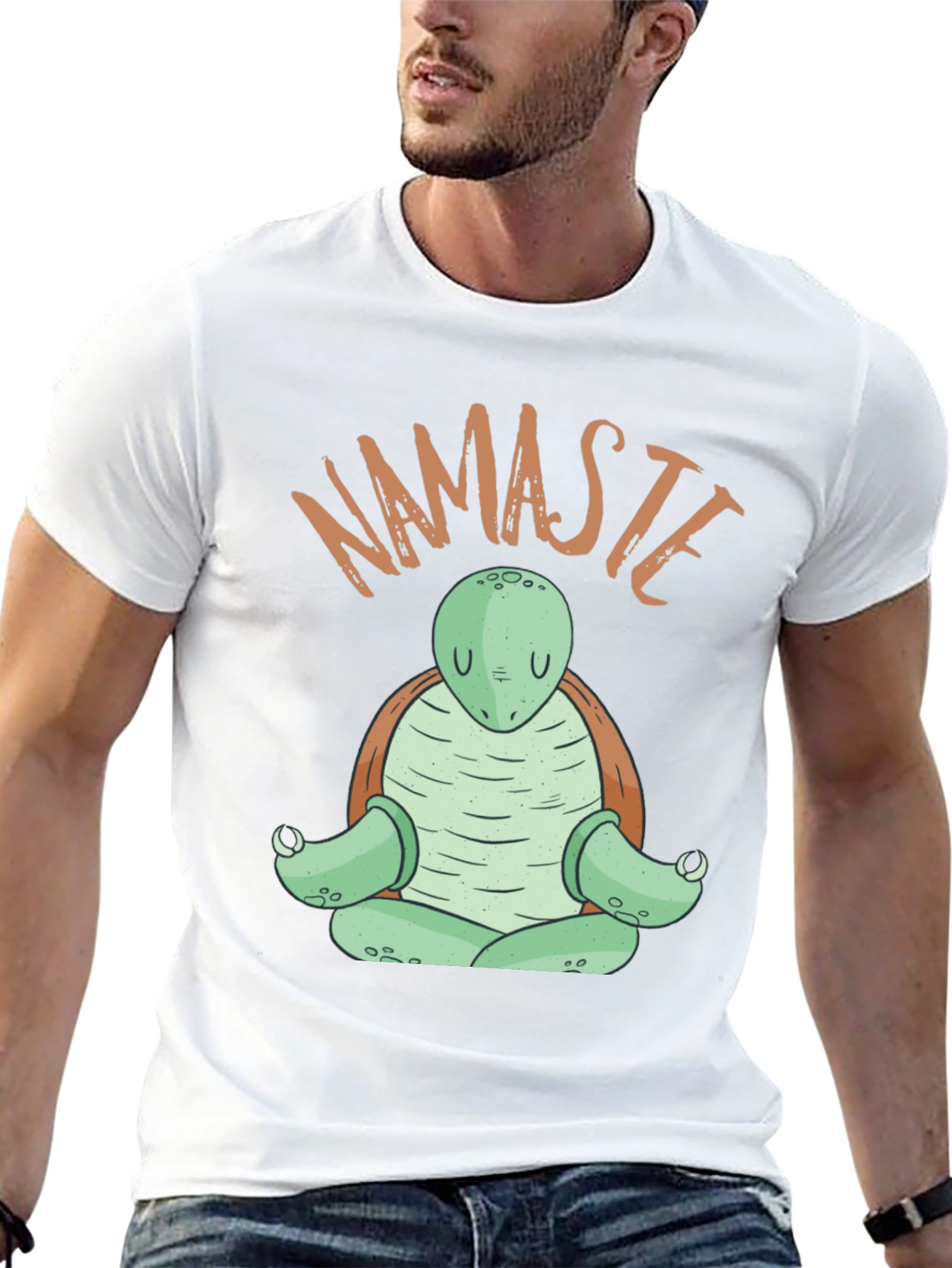 Namaste Turtle T-Shirt - Relaxed Yoga Design