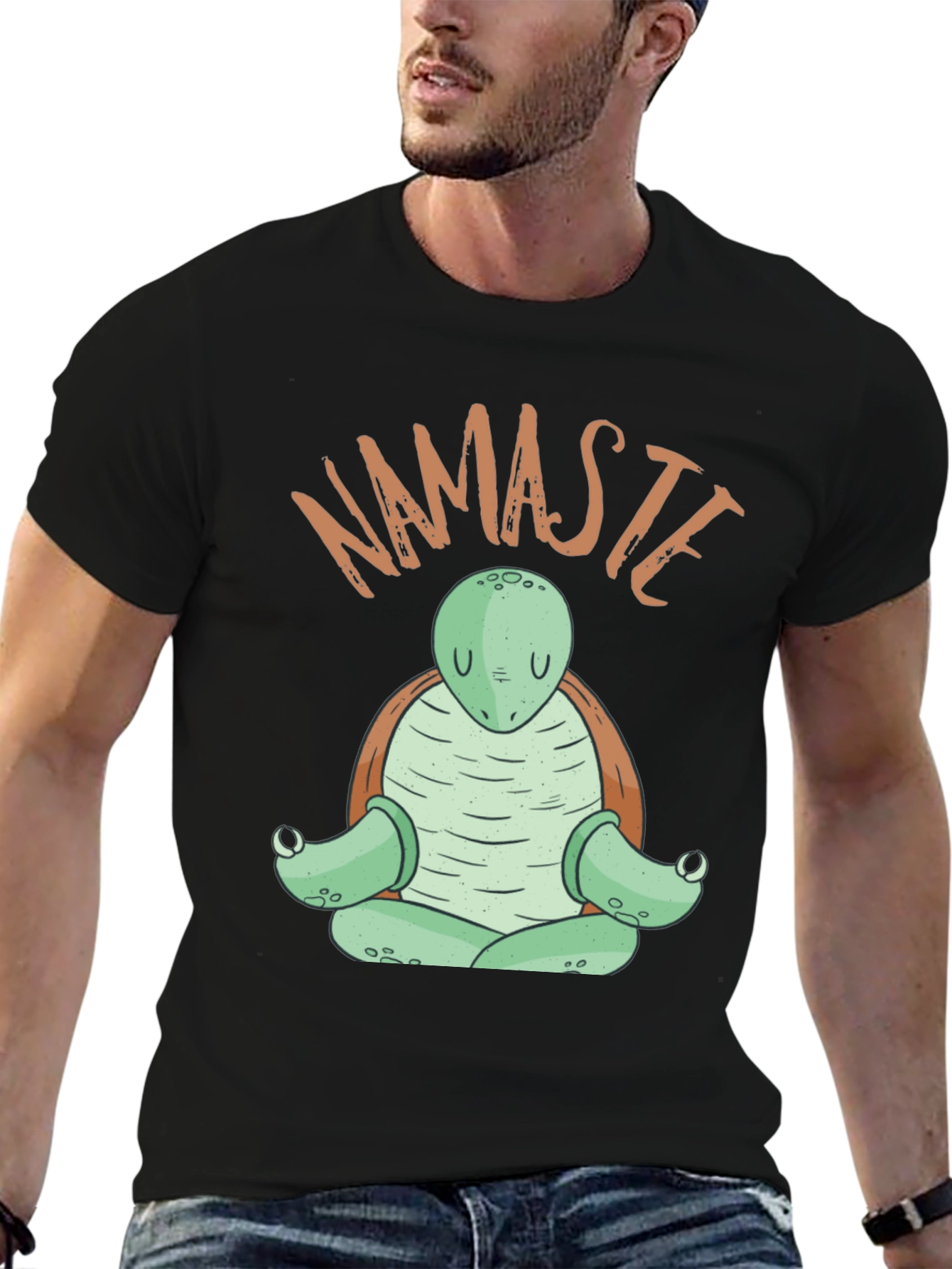 Namaste Turtle T-Shirt - Relaxed Yoga Design