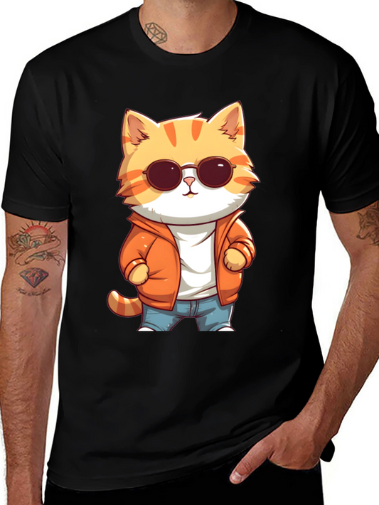 Cool Cat Cartoon Graphic Tee