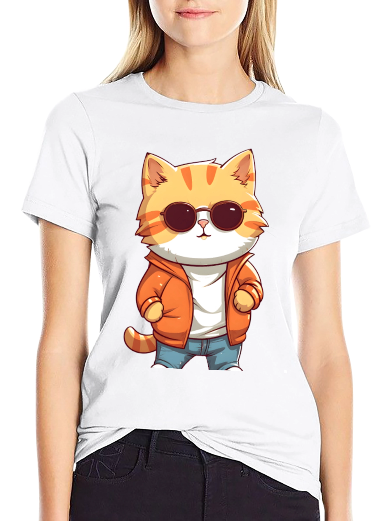 Cool Cat Cartoon Graphic Tee
