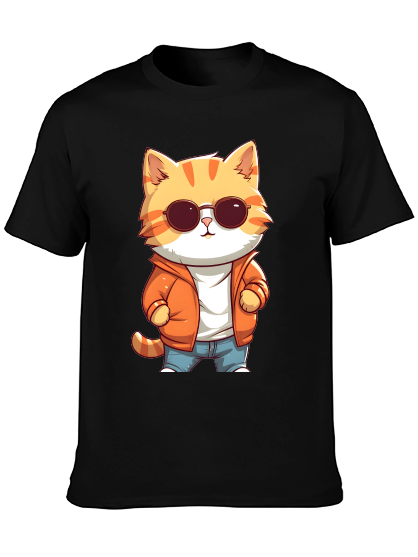 Cool Cat Cartoon Graphic Tee