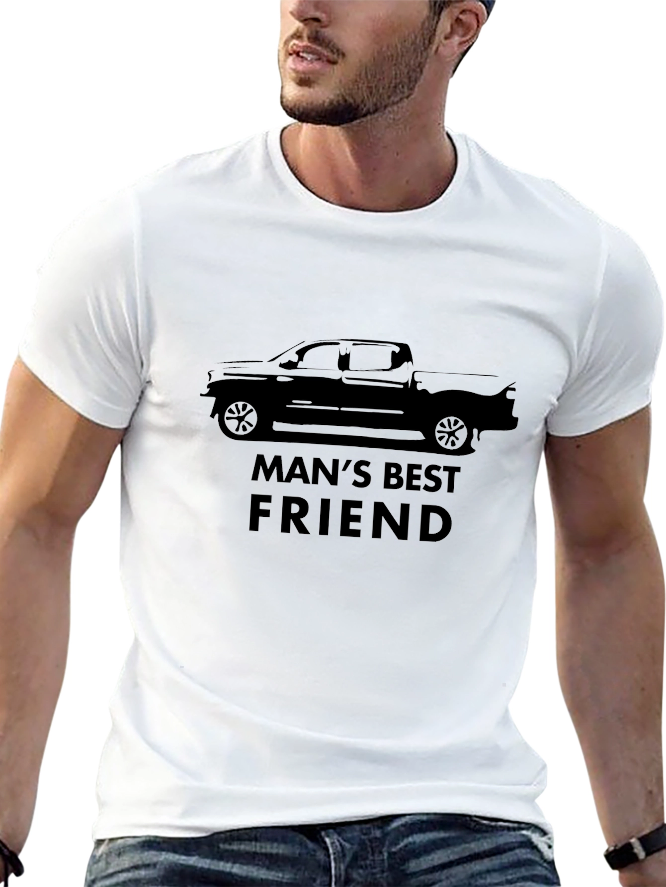Mans Best Friend Truck Graphic Tee - Black