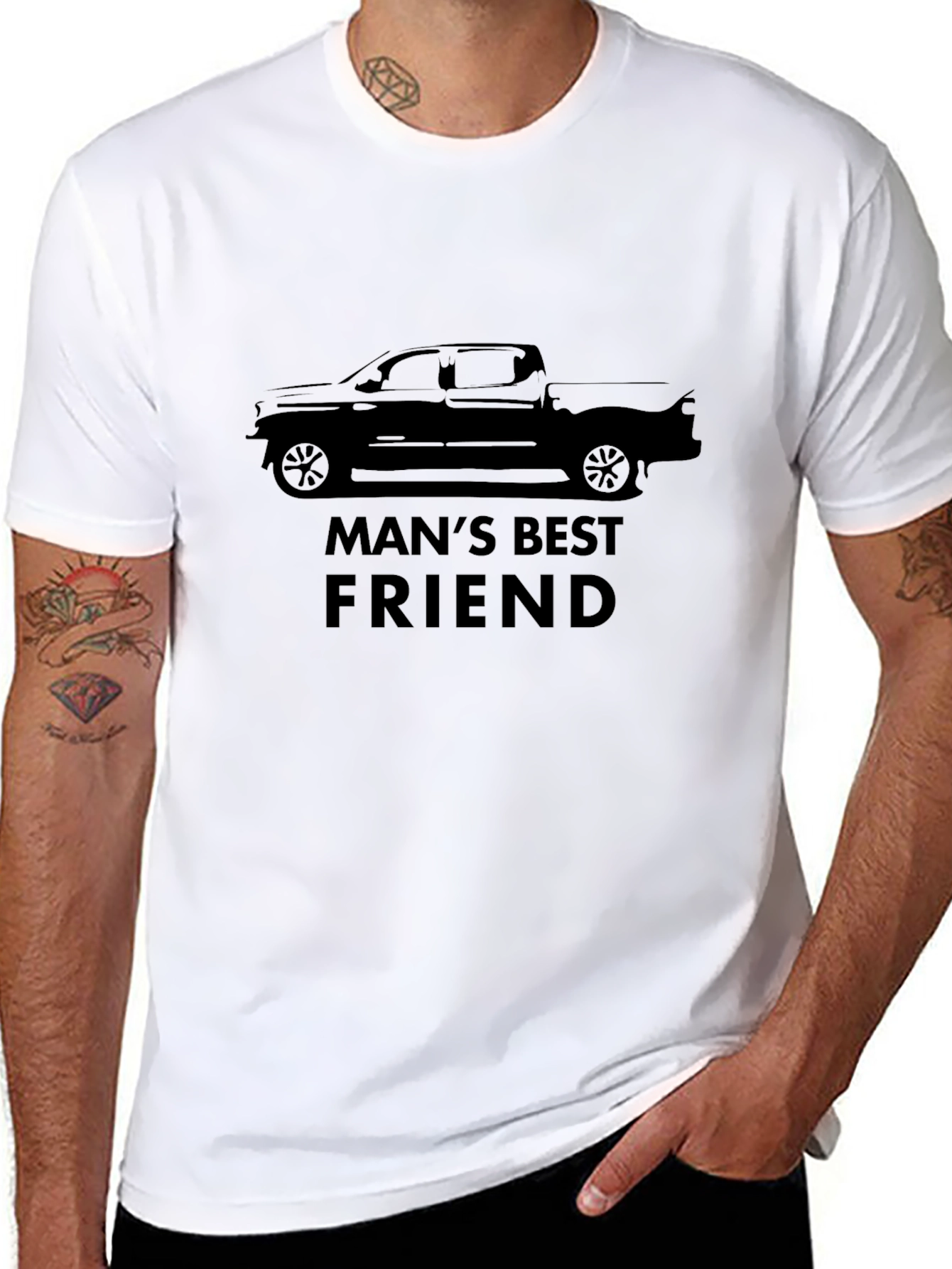 Mans Best Friend Truck Graphic Tee - Black
