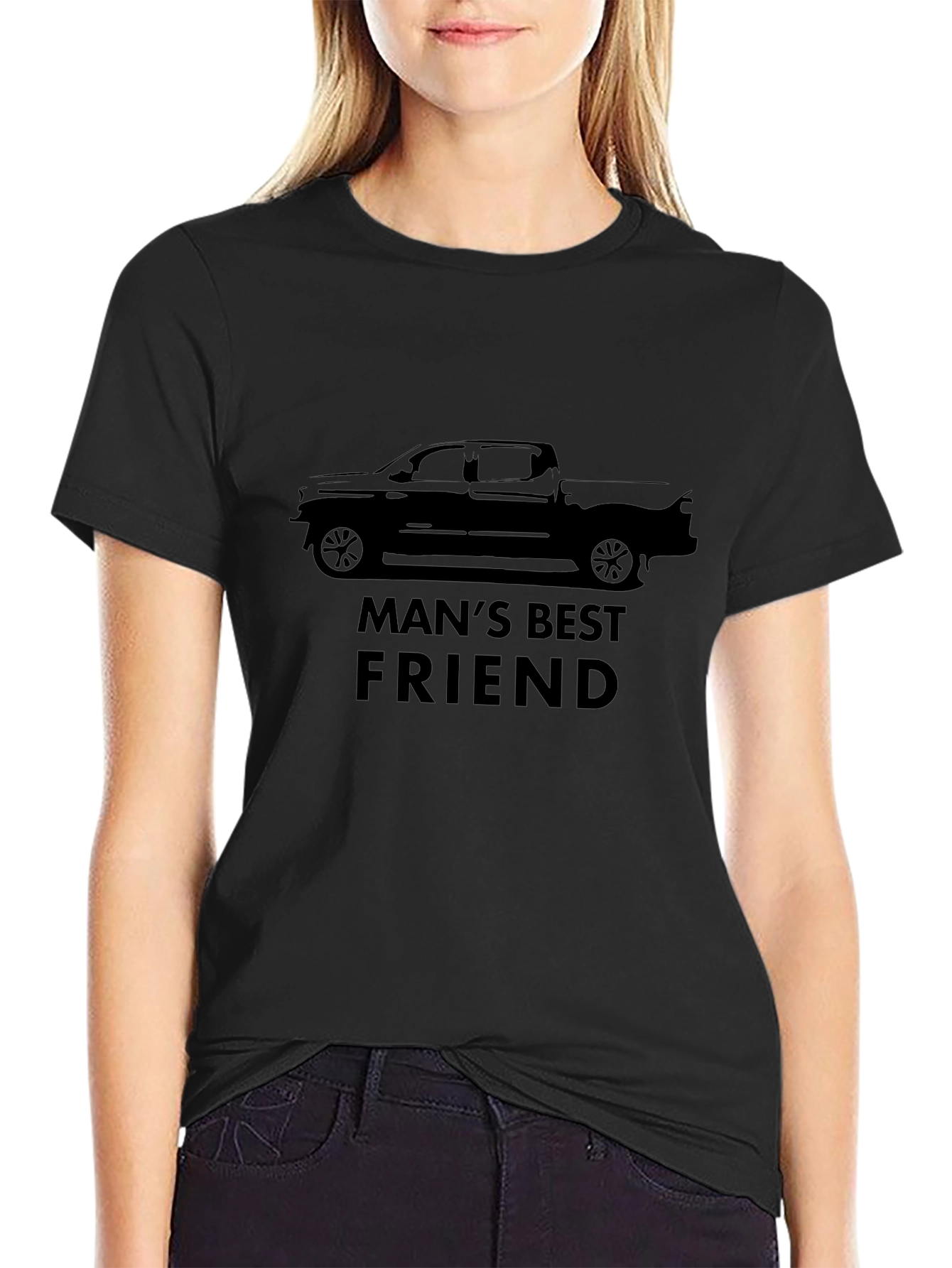 Mans Best Friend Truck Graphic Tee - Black