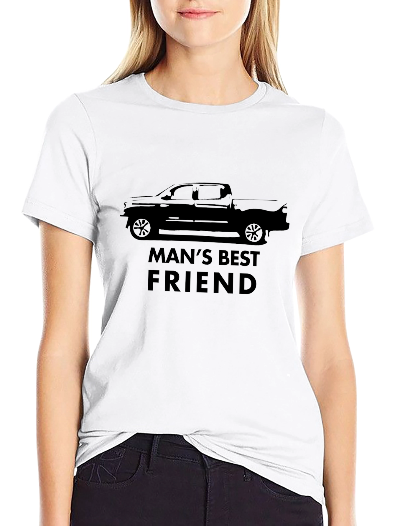 Mans Best Friend Truck Graphic Tee - Black