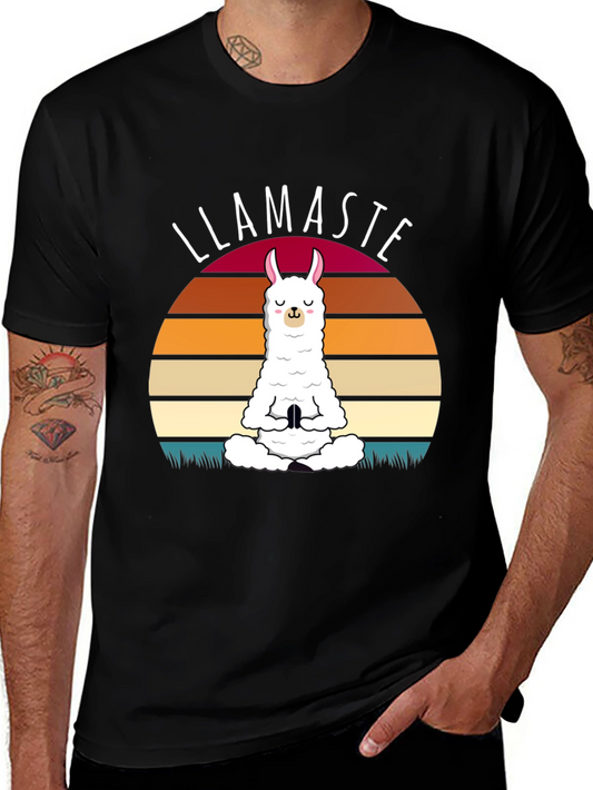 Llamaste Yoga T-Shirt - Meditating Llama Graphic Tee