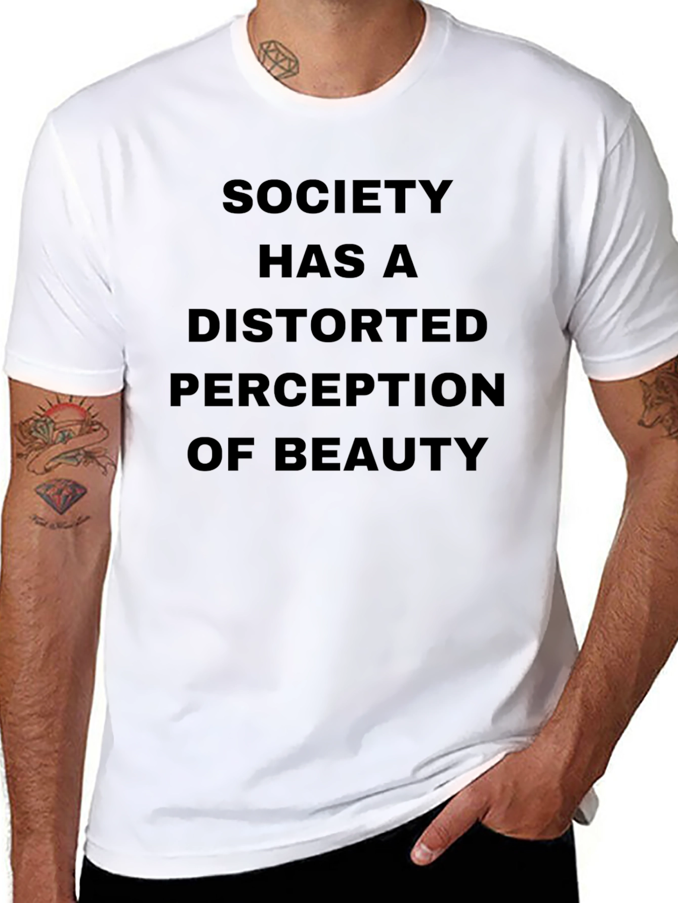 Distorted Perception T-Shirt - Black Graphic Tee