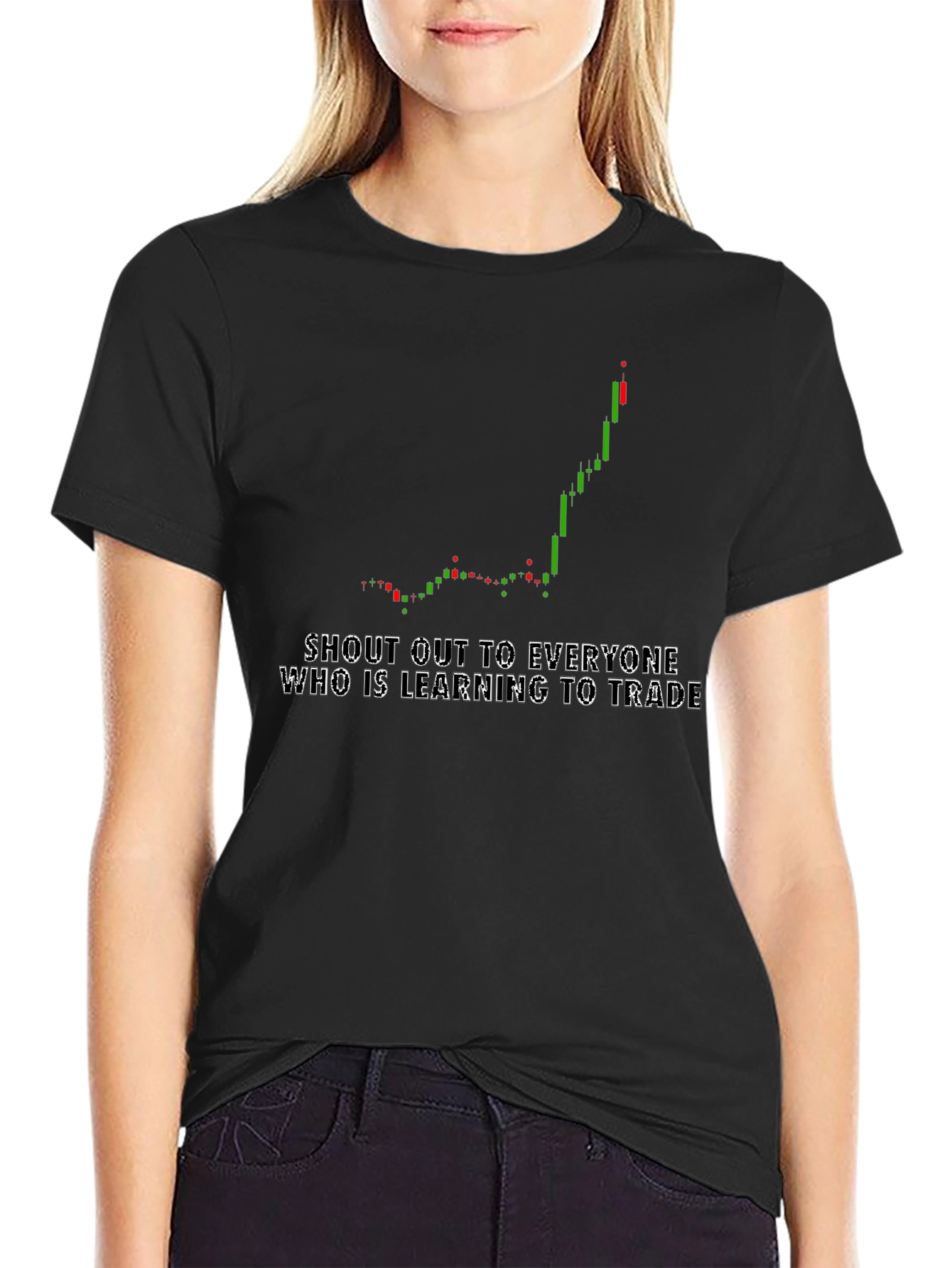 Learn to Trade Black Graphic Tee
