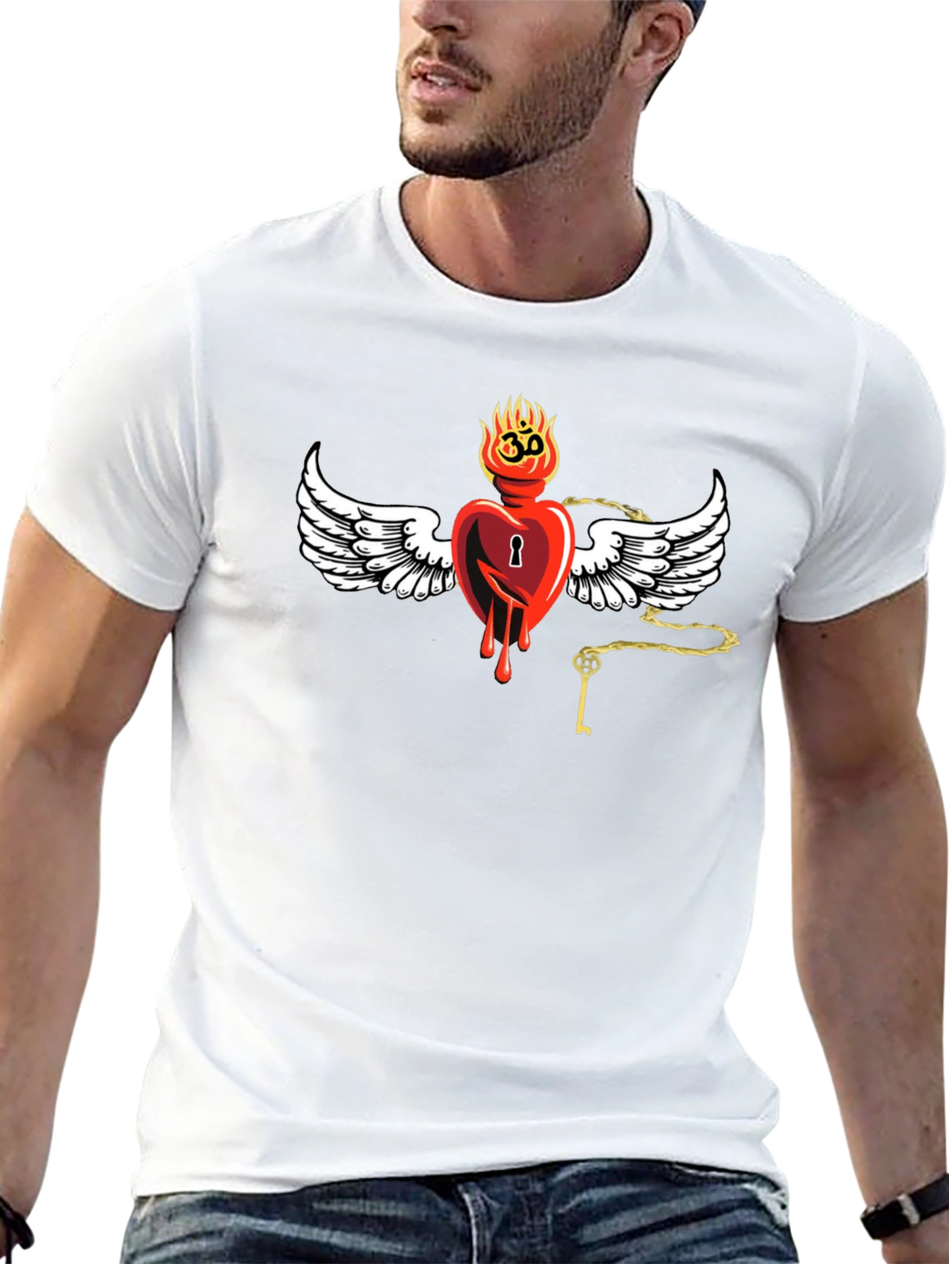 Heart with Wings Graphic Print T-Shirt