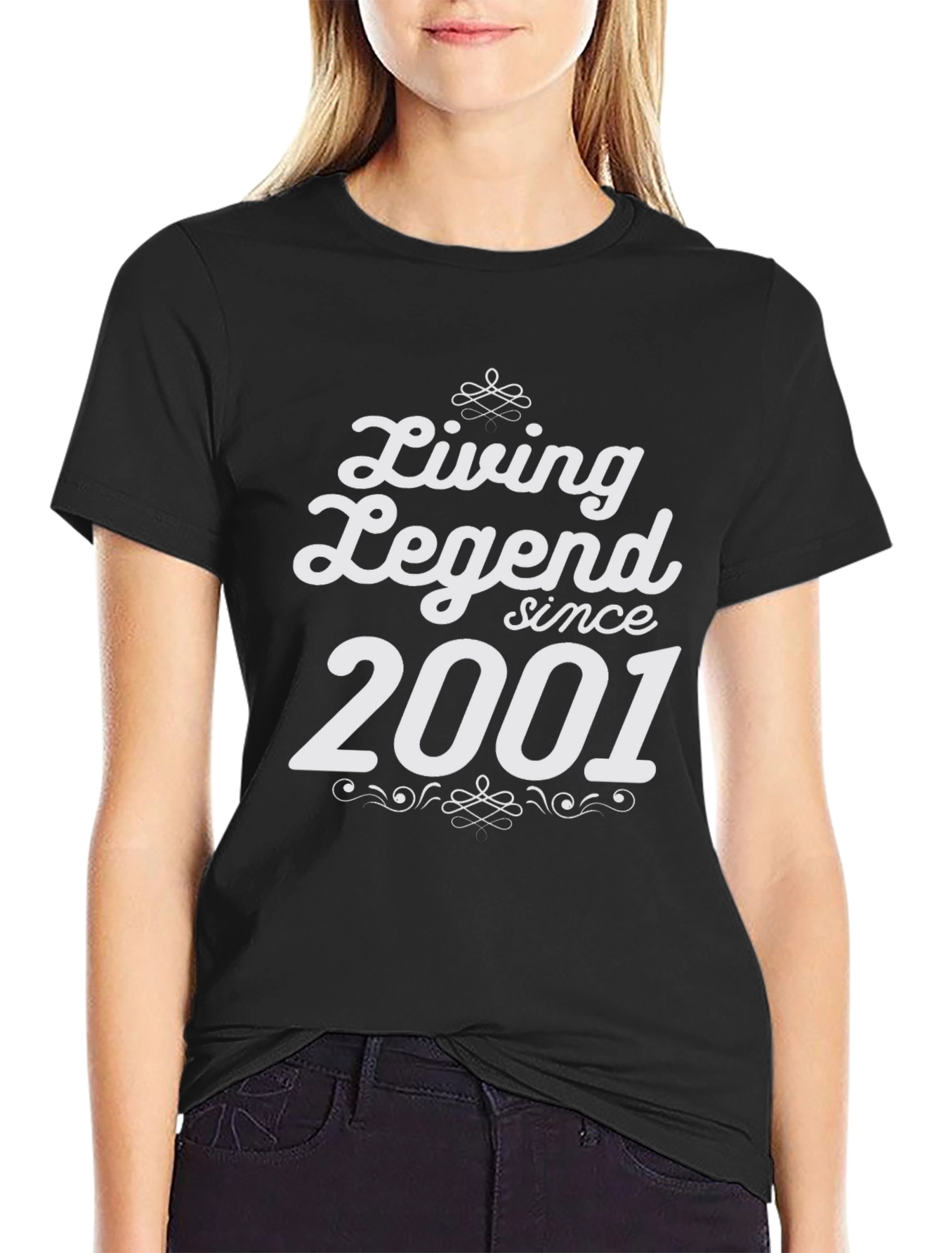 Living Legend Since 2001 Black Graphic T-Shirt