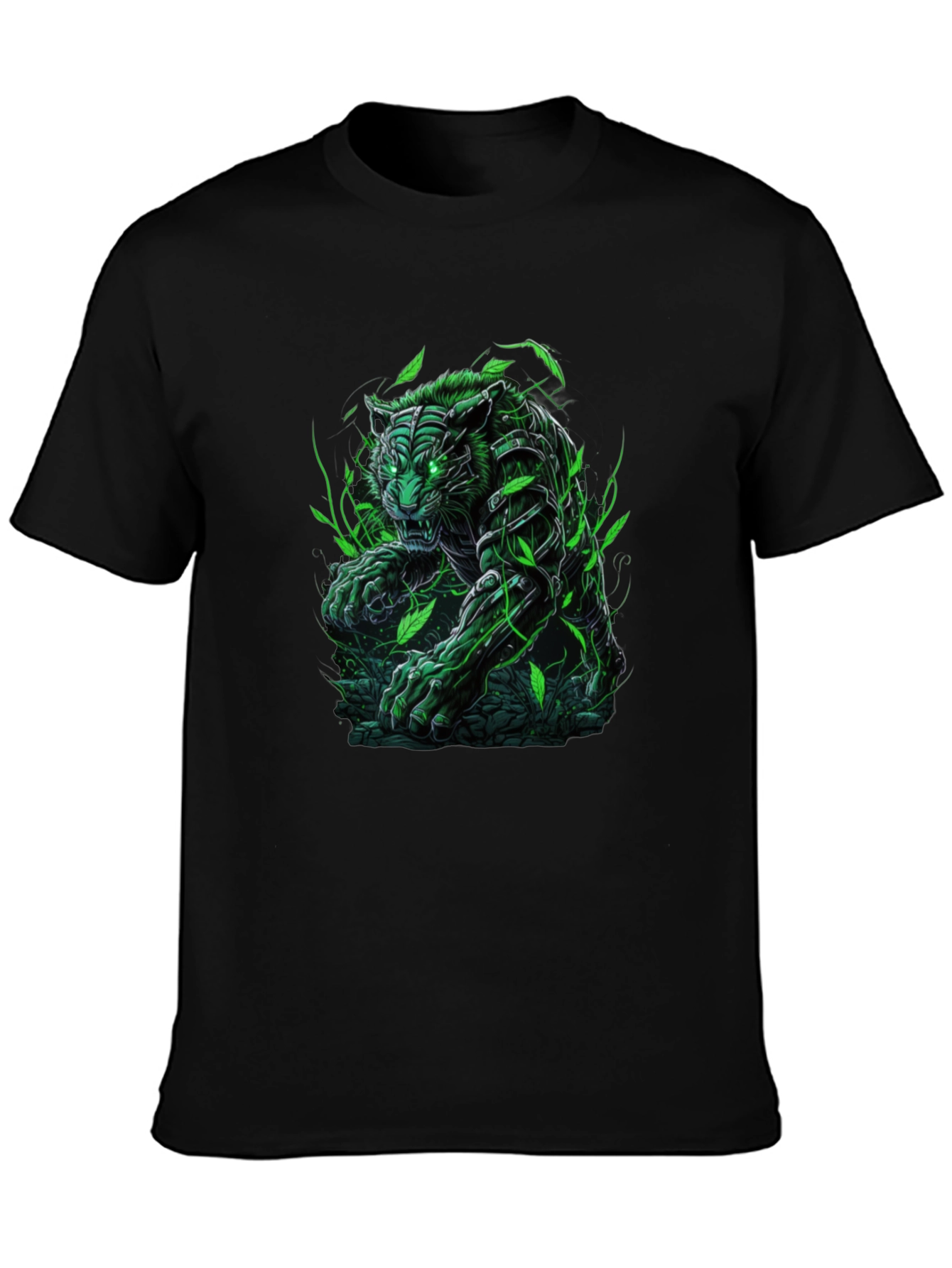 Green Tiger Graphic Tee - Unleash Your Wild Side!