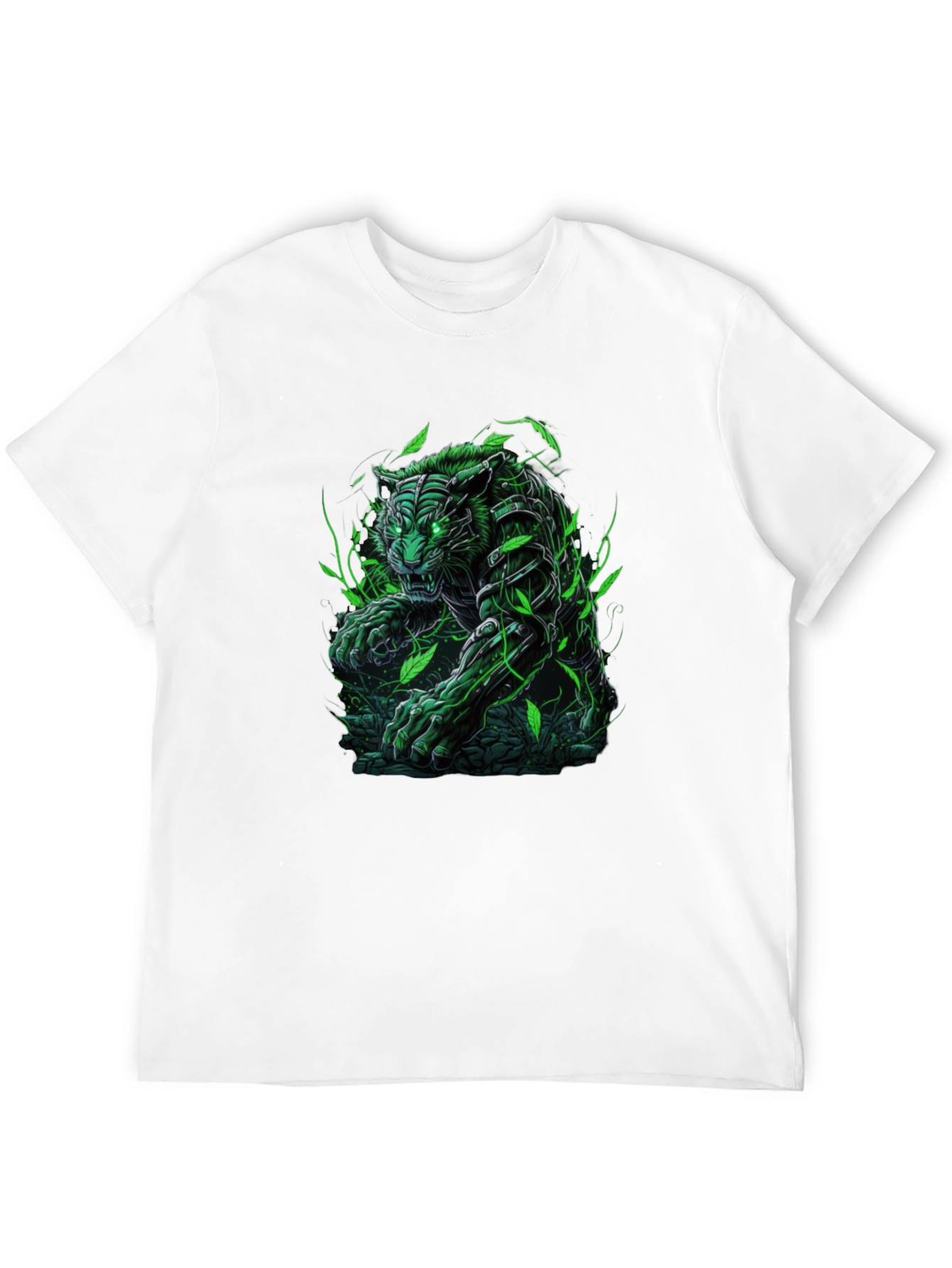 Green Tiger Graphic Tee - Unleash Your Wild Side!