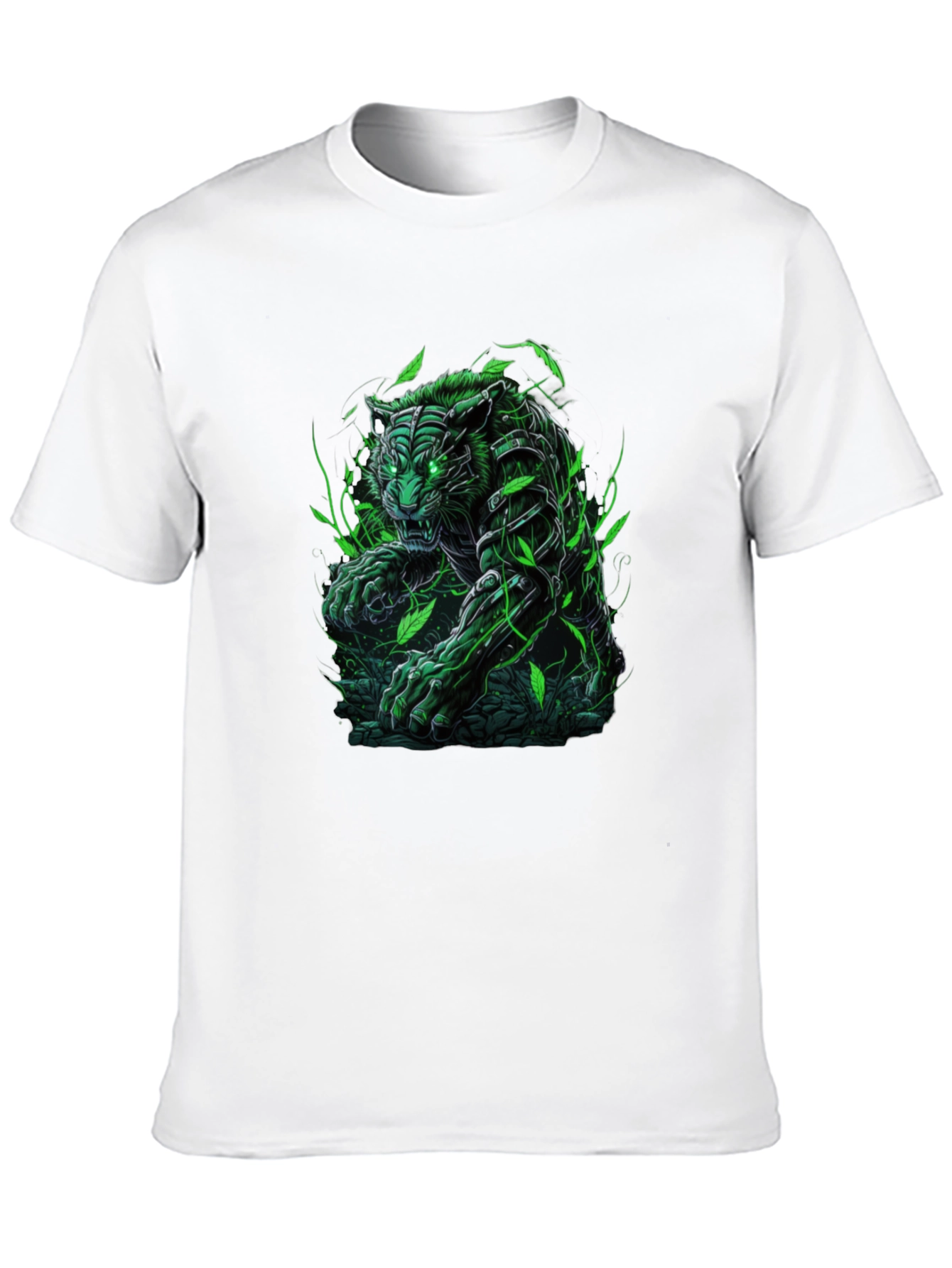 Green Tiger Graphic Tee - Unleash Your Wild Side!