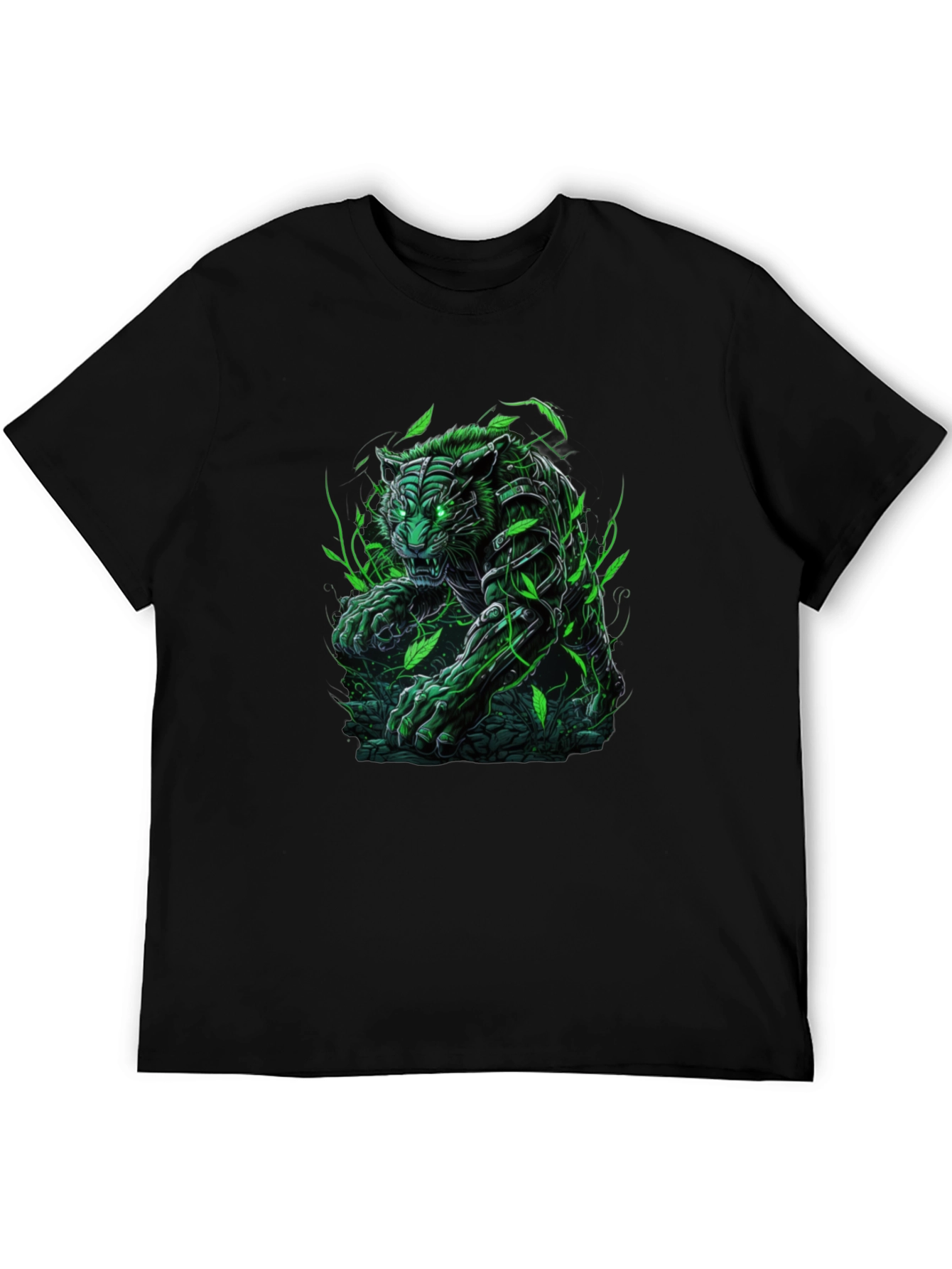 Green Tiger Graphic Tee - Unleash Your Wild Side!