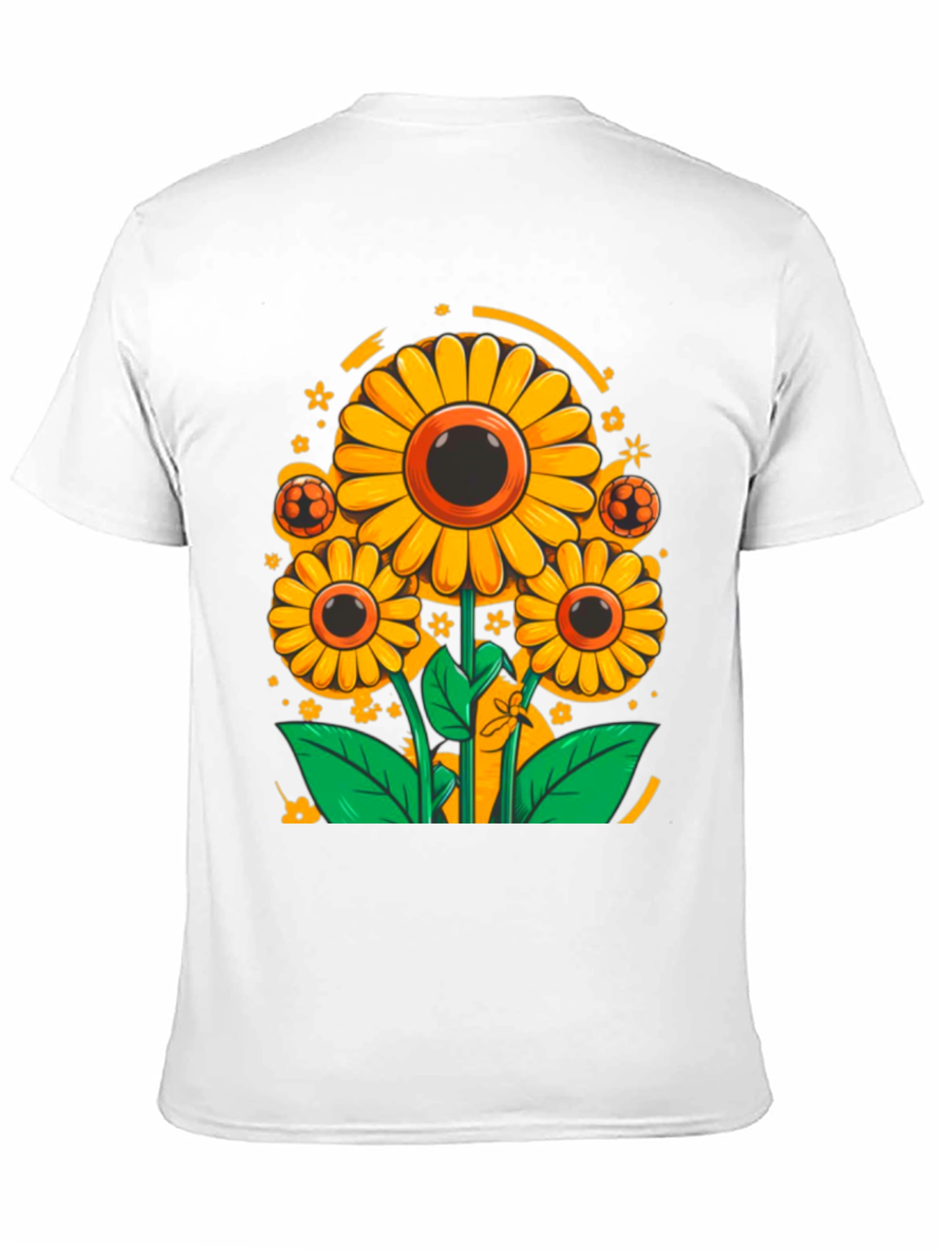 Sunflower Soccer Graphic Tee - Black Cotton Shirt