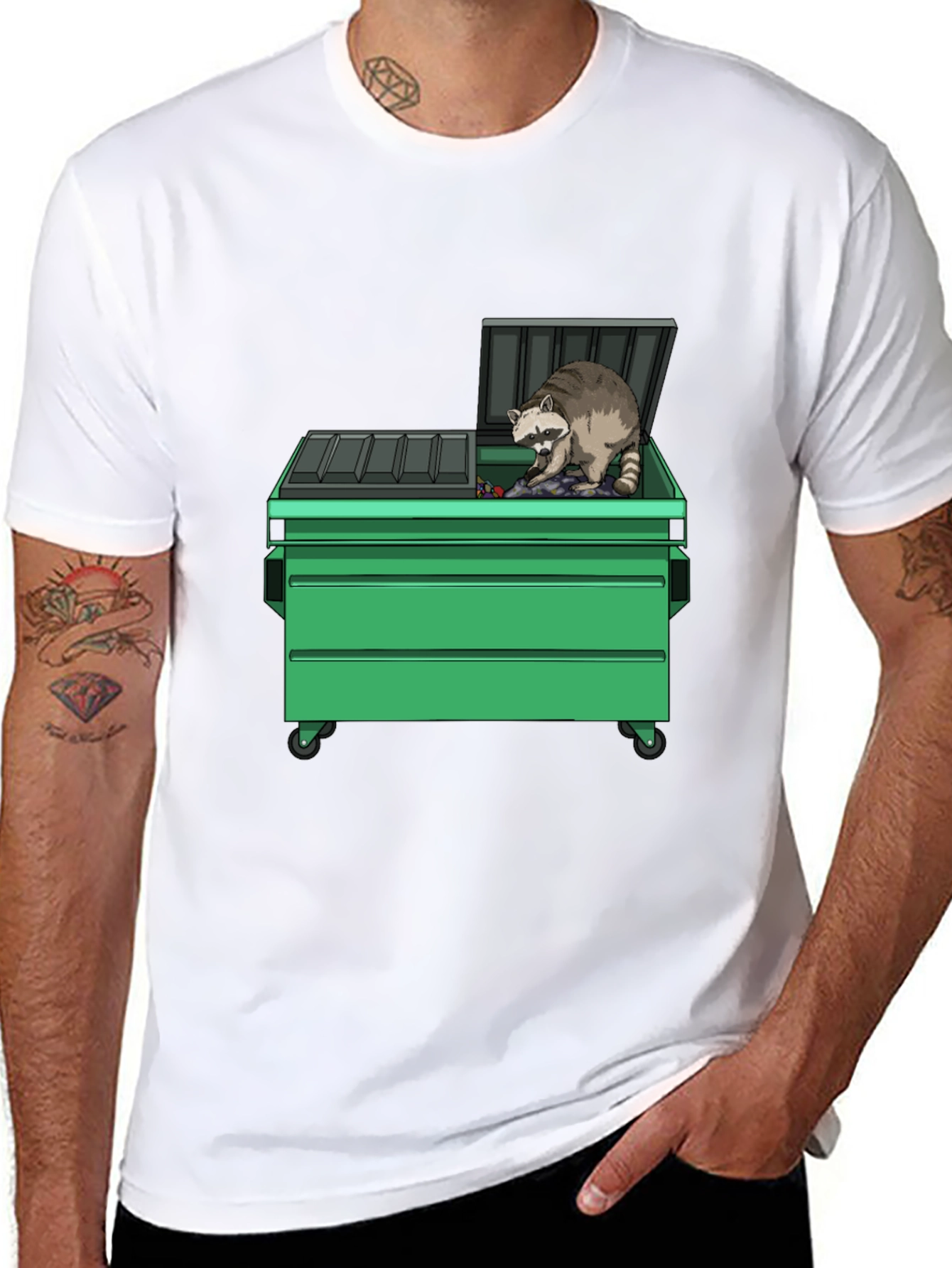 Raccoon Dumpster T-Shirt - Funny Graphic Tee