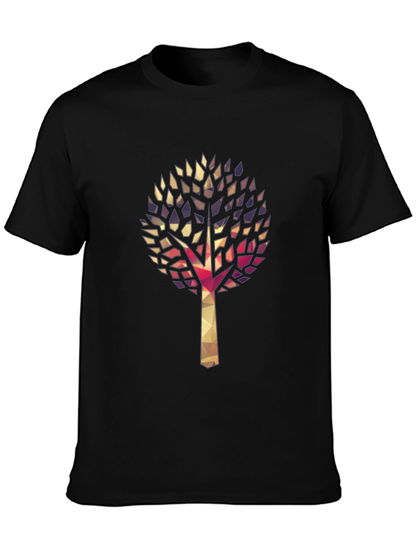 Geometric Tree Graphic Tee - Stylish & Unique