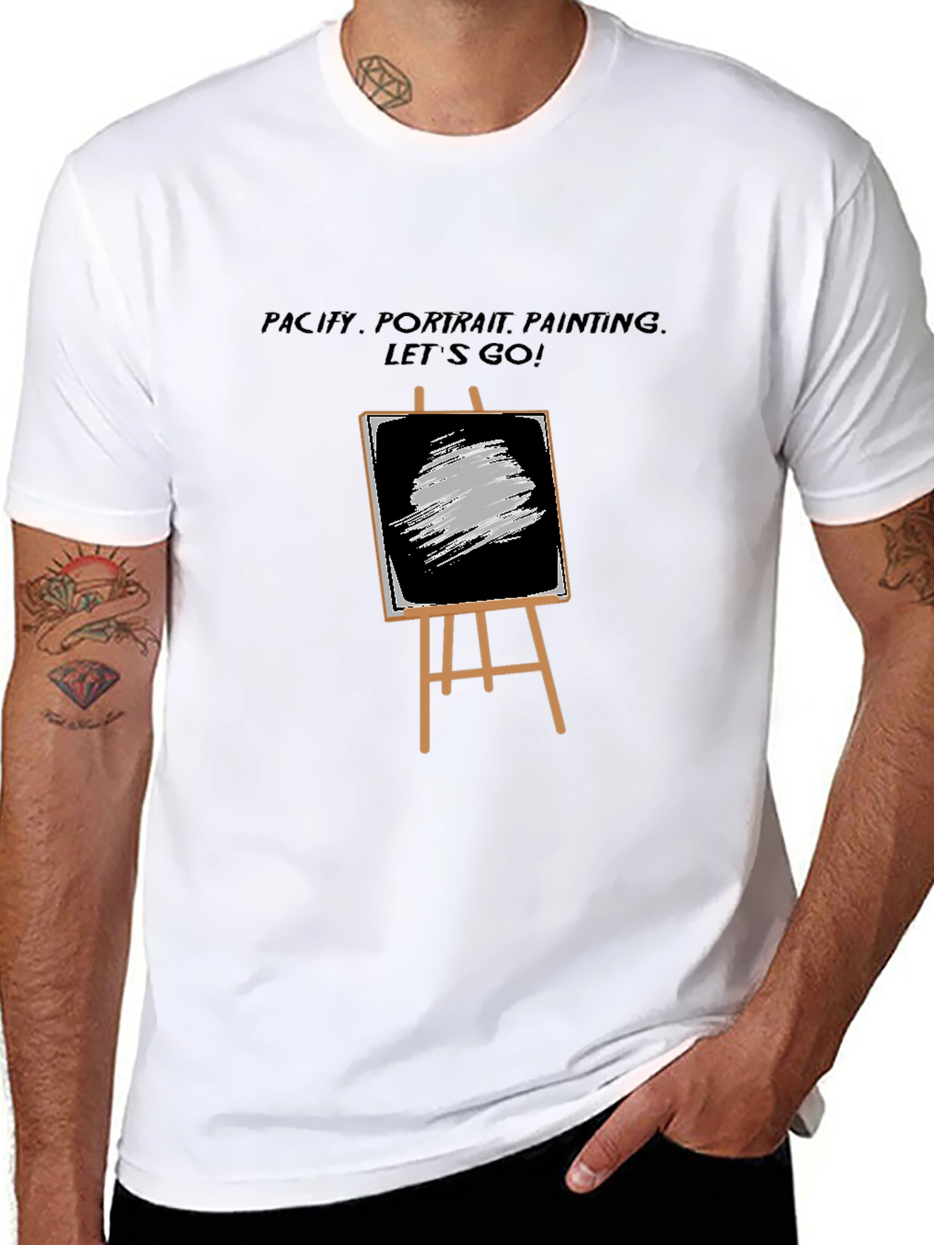 Painters Easel T-Shirt - Artistic Design