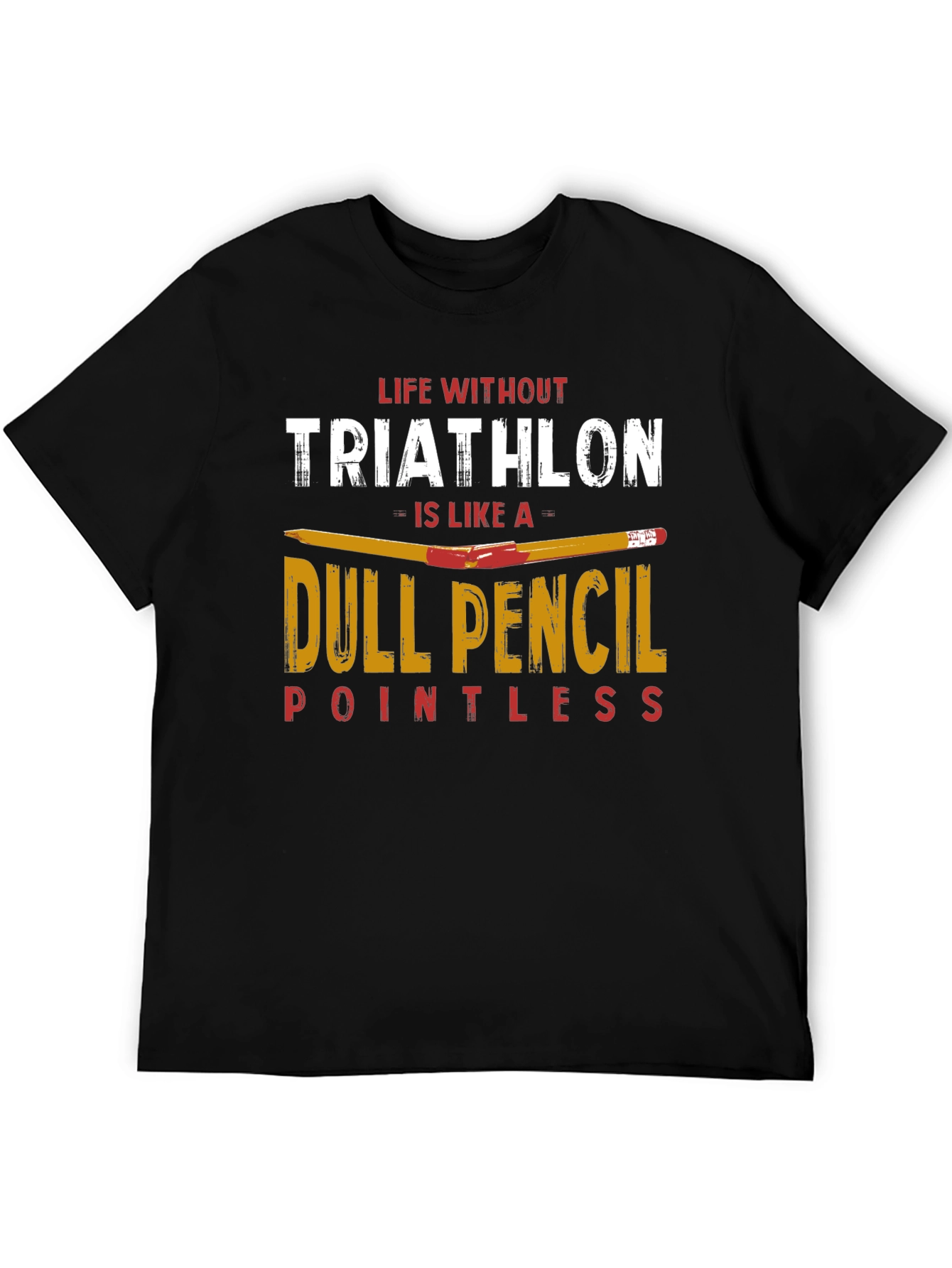 Triathlon Dull Pencil T-Shirt for Athletes