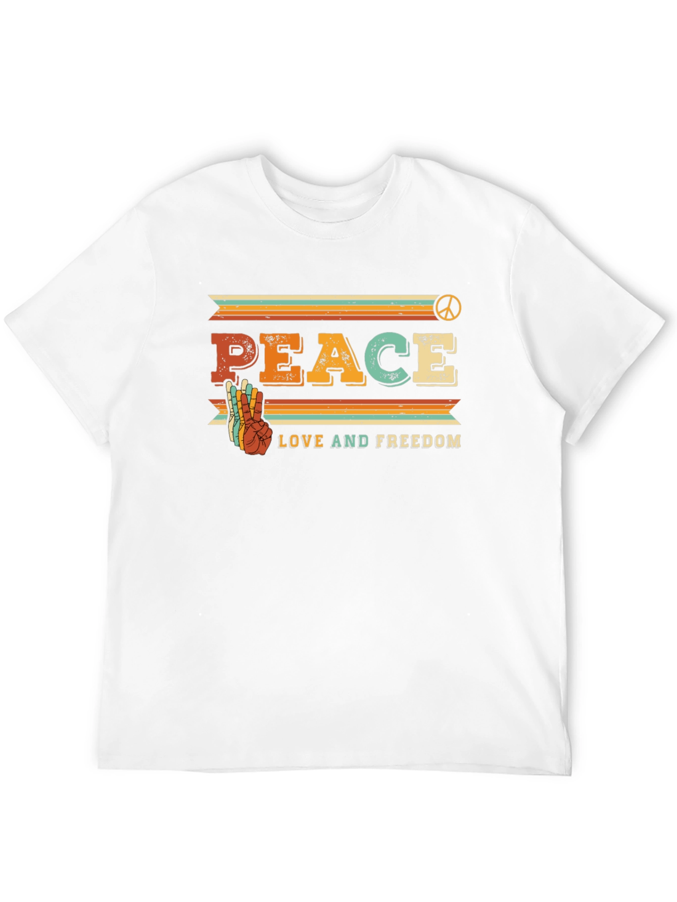 Peace Love Freedom Retro Tee