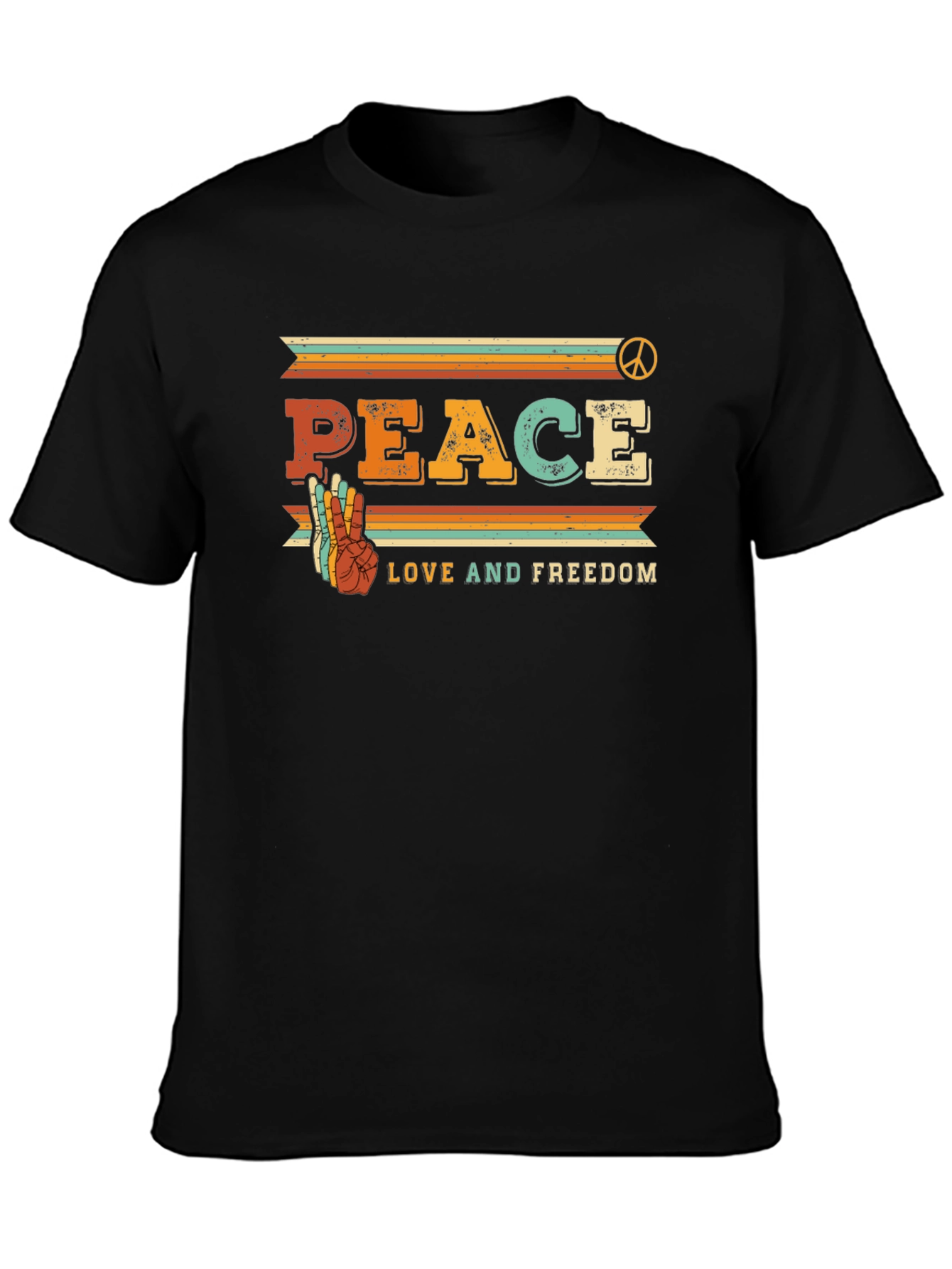 Peace Love Freedom Retro Tee