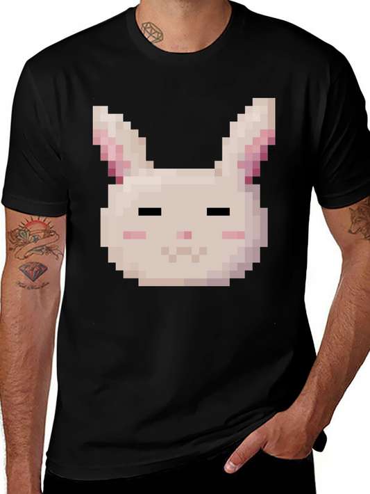 Pixel Bunny Graphic T-Shirt - Soft Cotton Tee