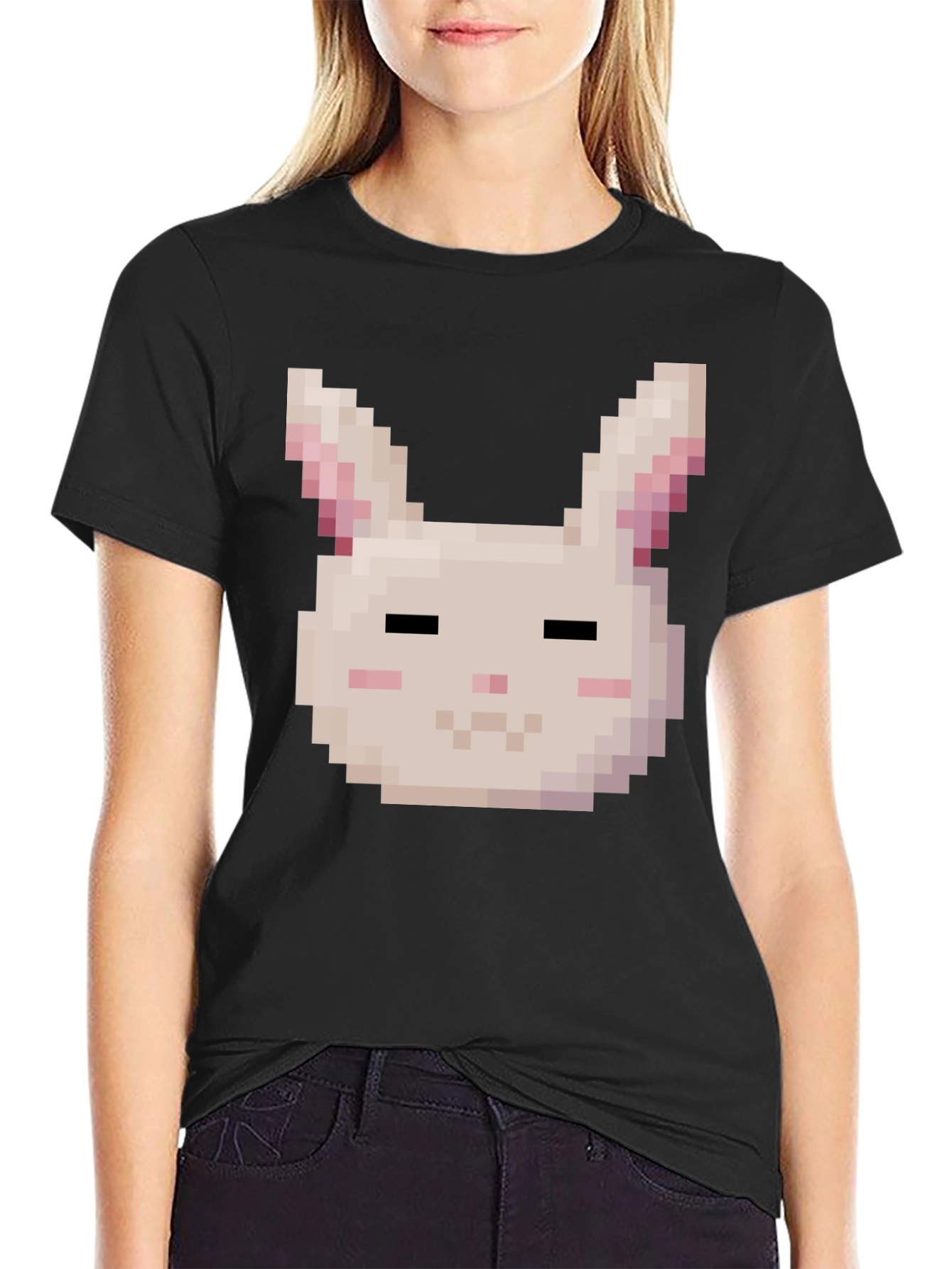 Pixel Bunny Graphic T-Shirt - Soft Cotton Tee
