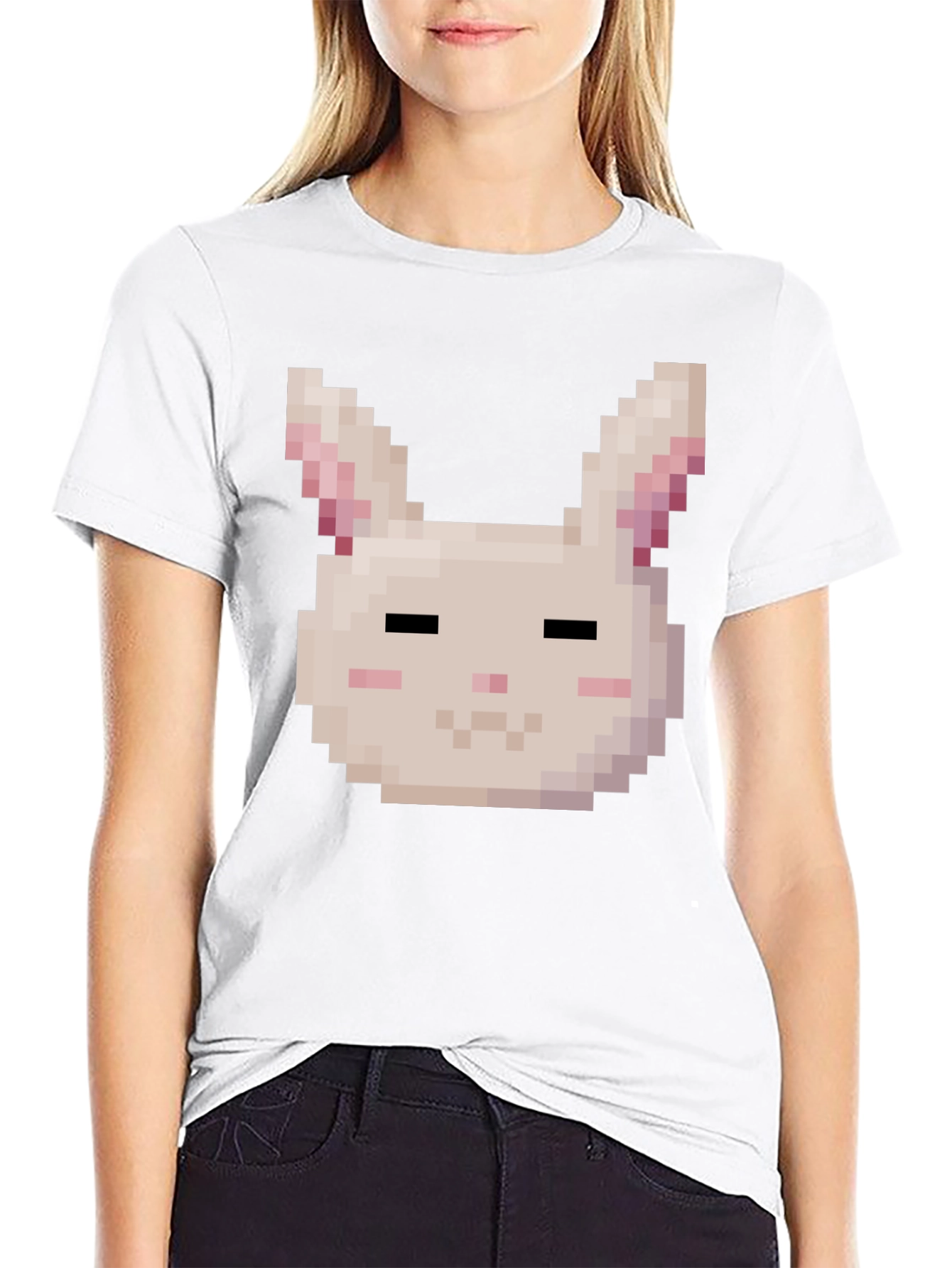 Pixel Bunny Graphic T-Shirt - Soft Cotton Tee