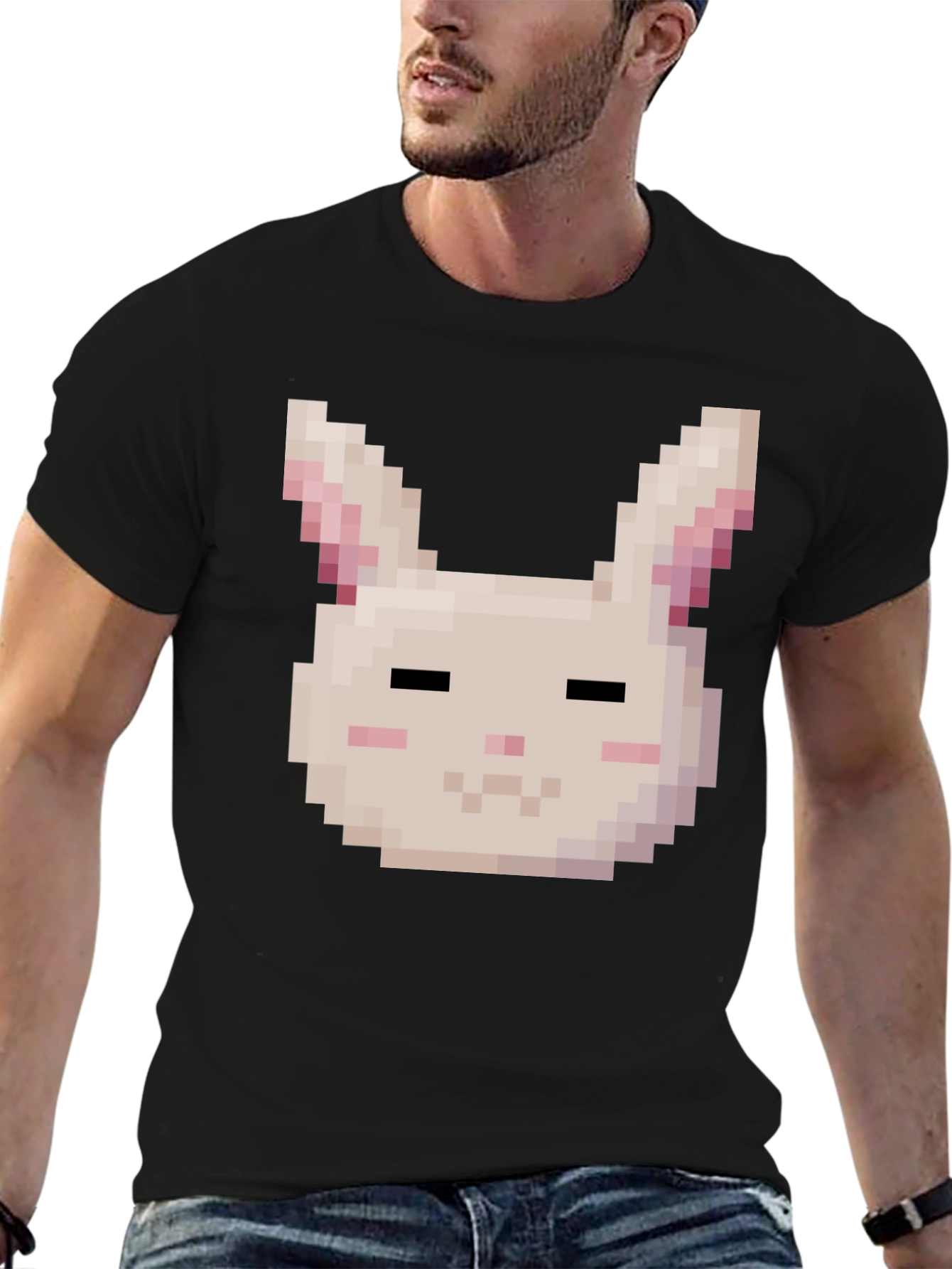 Pixel Bunny Graphic T-Shirt - Soft Cotton Tee