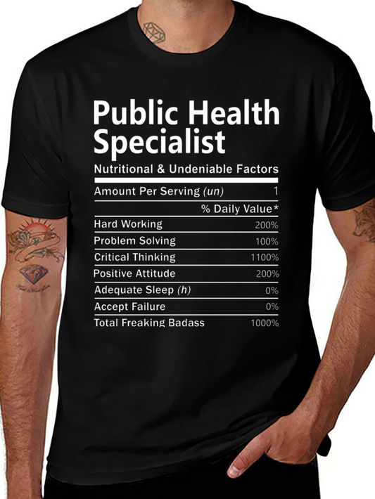 Public Health Specialist Nutrition Facts T-Shirt