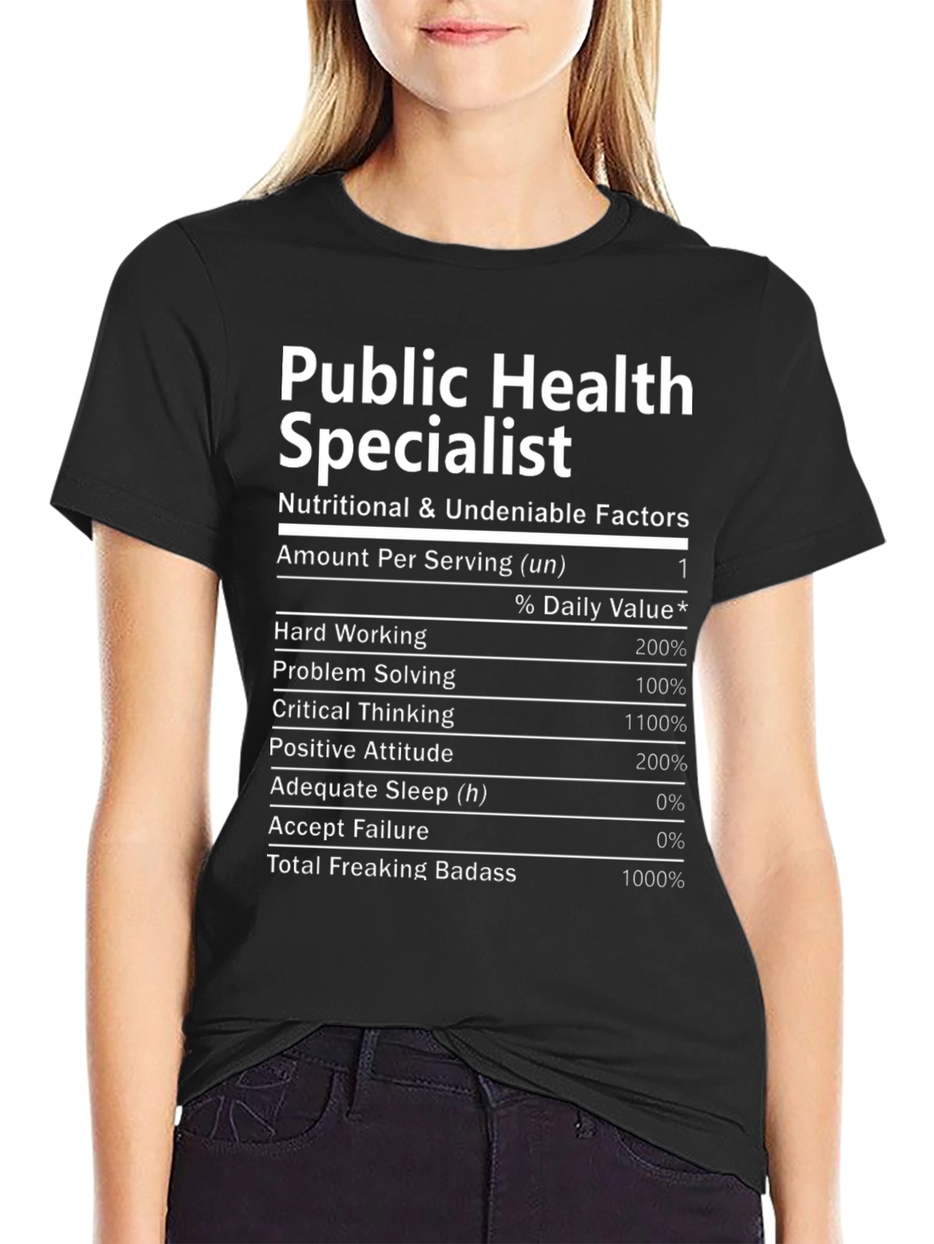 Public Health Specialist Nutrition Facts T-Shirt