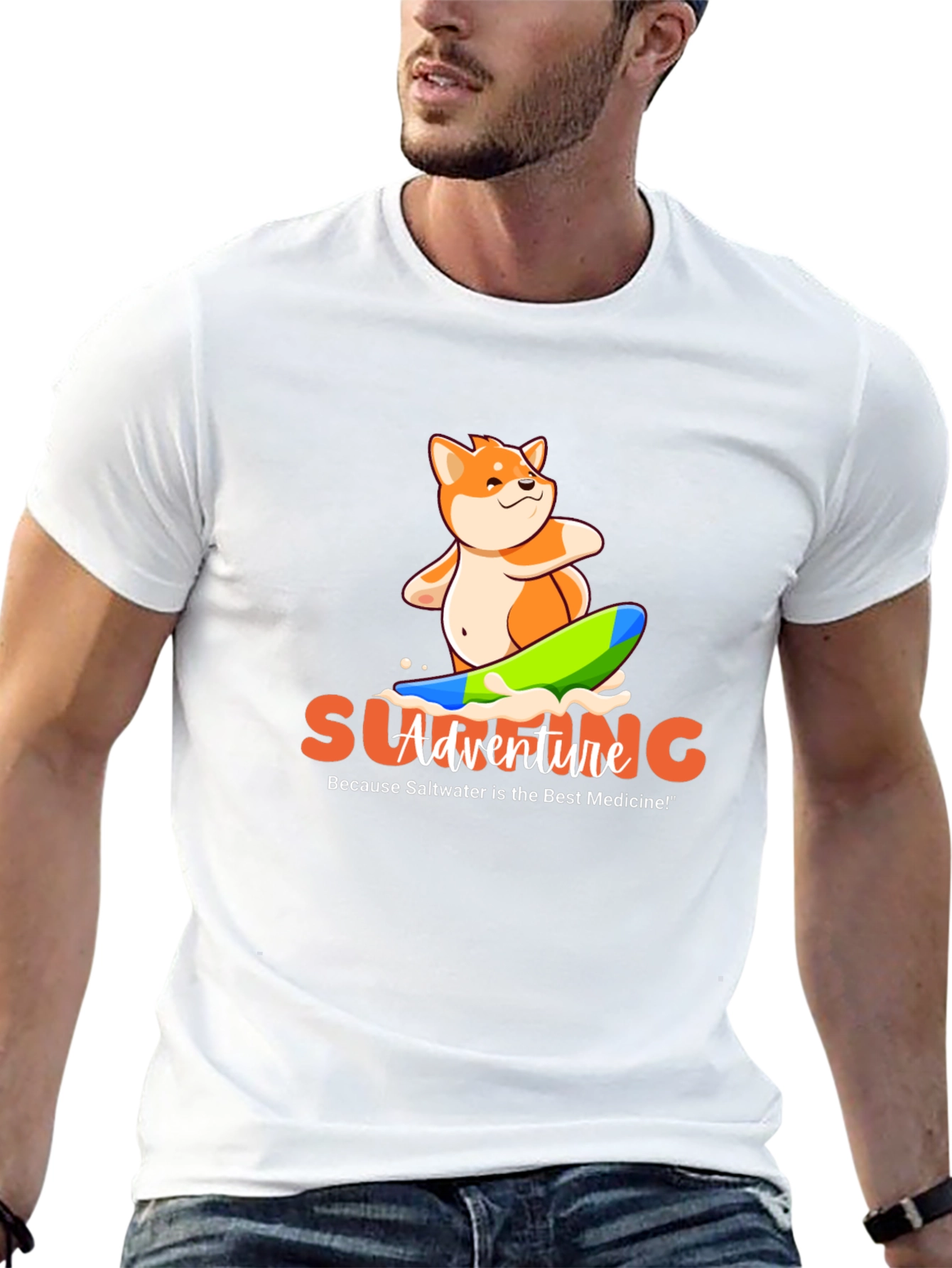 Surfing Shiba Adventure T-Shirt