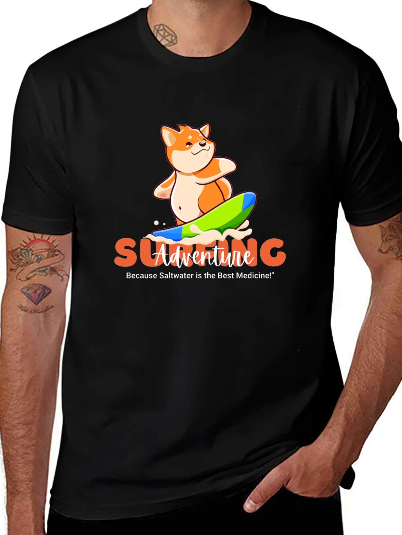 Surfing Shiba Adventure T-Shirt