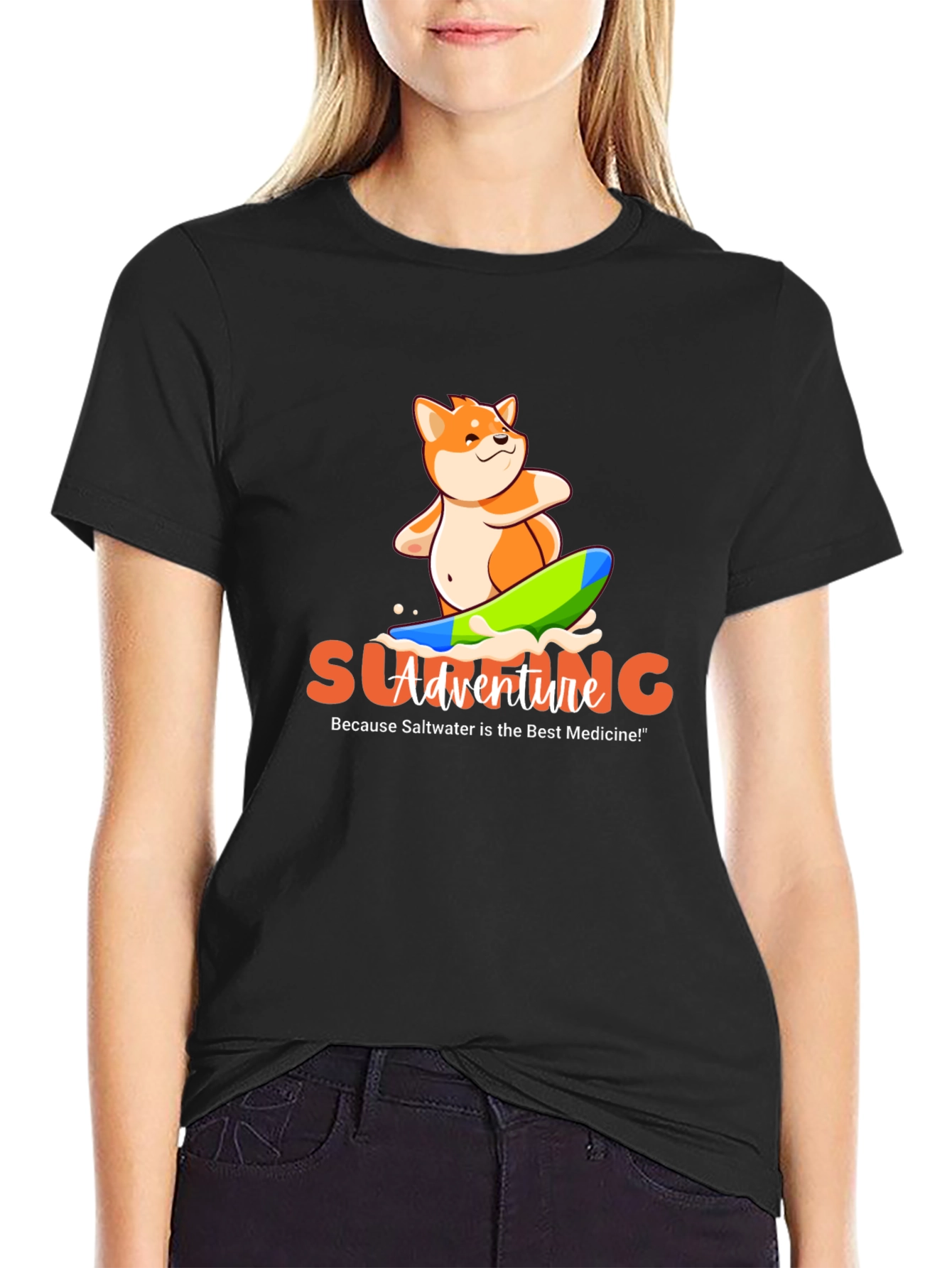 Surfing Shiba Adventure T-Shirt