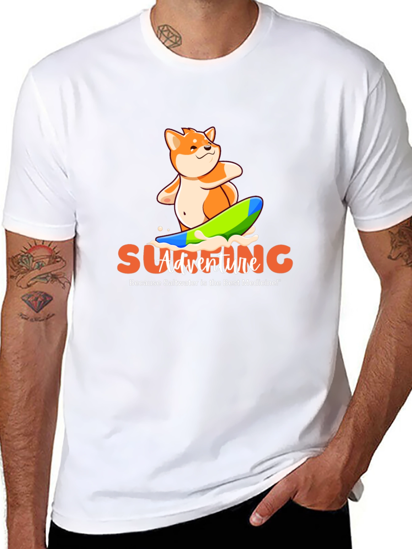 Surfing Shiba Adventure T-Shirt