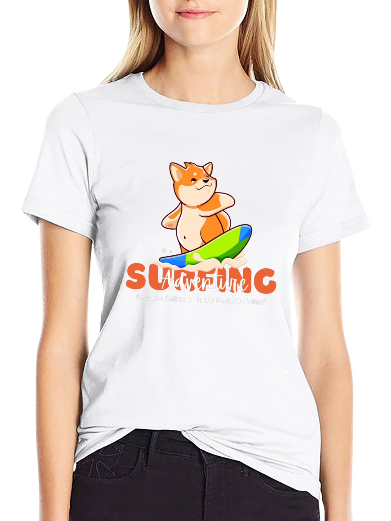 Surfing Shiba Adventure T-Shirt