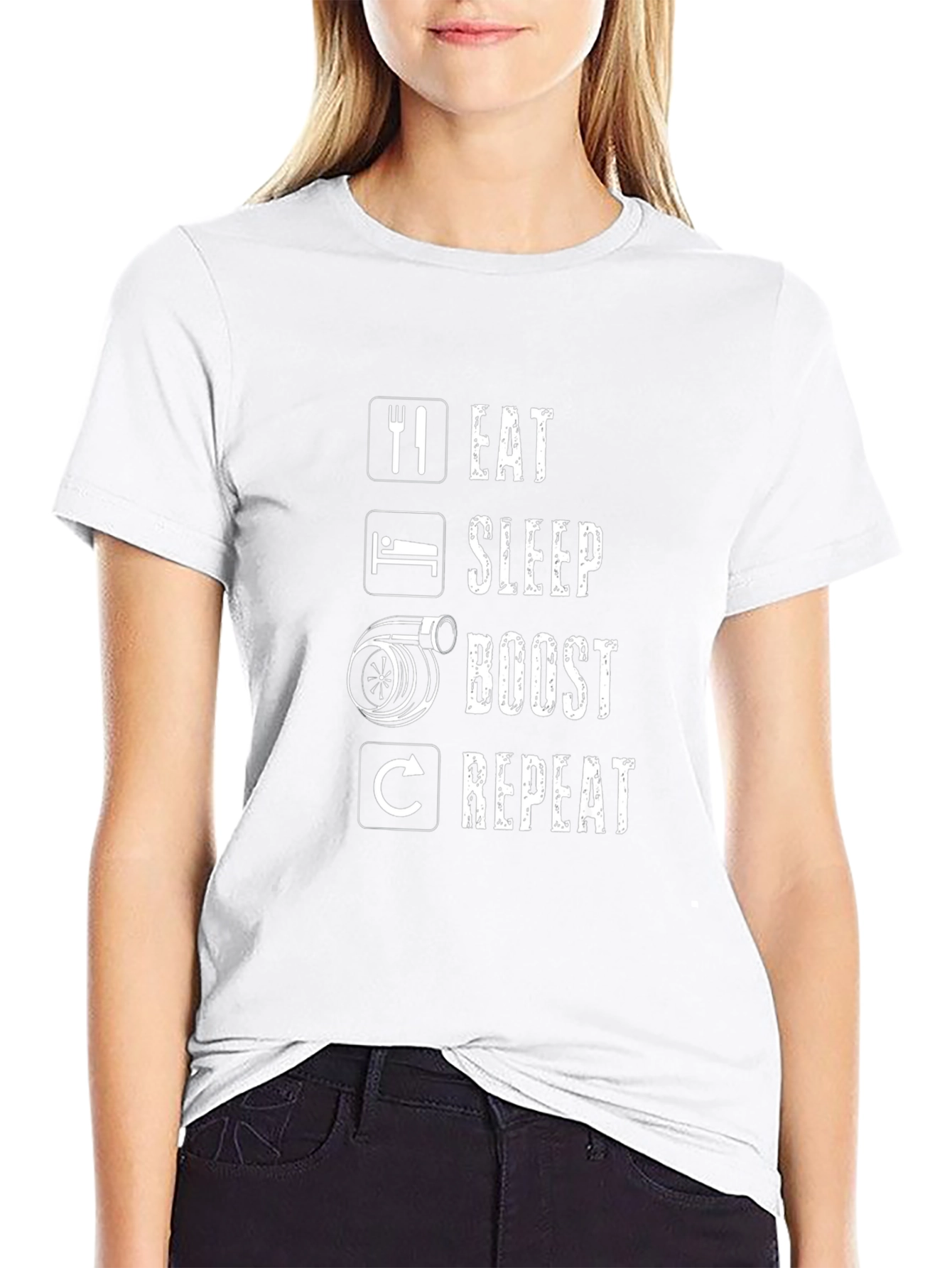 Eat Sleep Boost Repeat Black T-Shirt