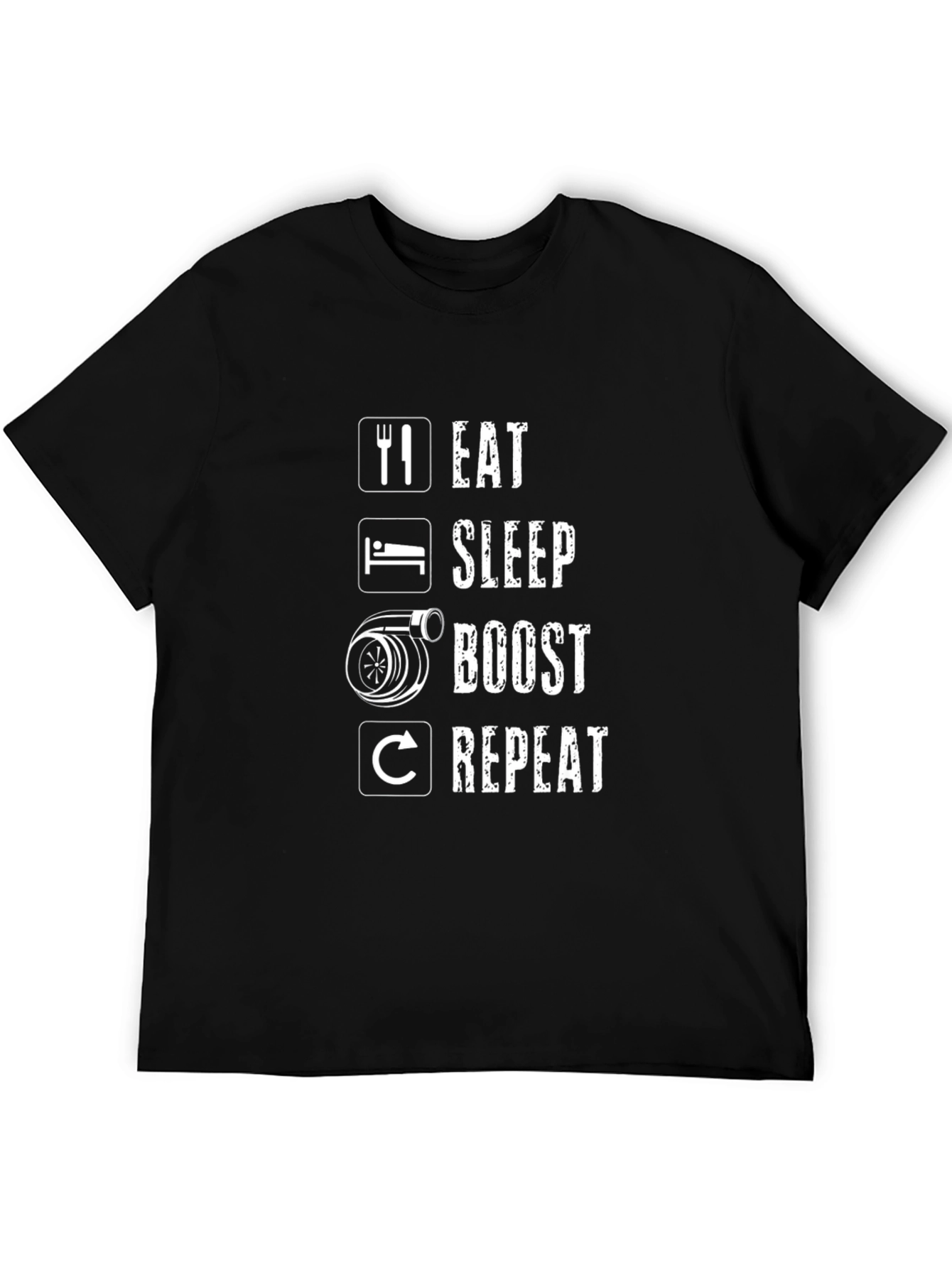 Eat Sleep Boost Repeat Black T-Shirt