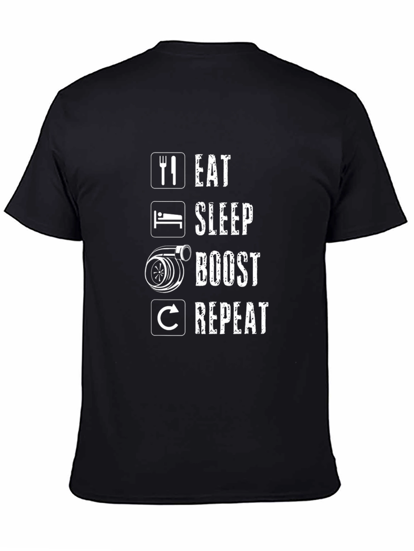 Eat Sleep Boost Repeat Black T-Shirt