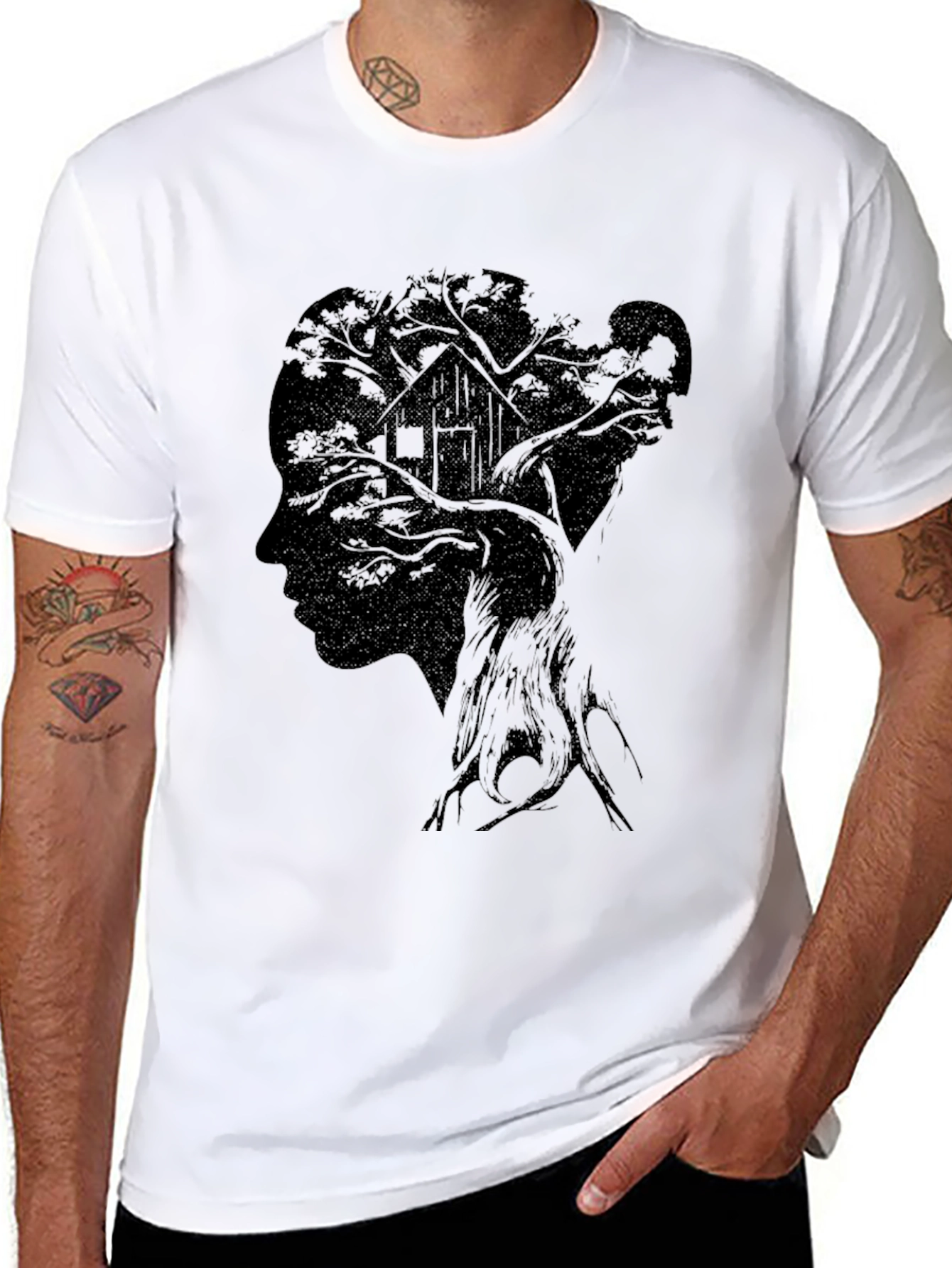 Silhouette Tree House Graphic Tee