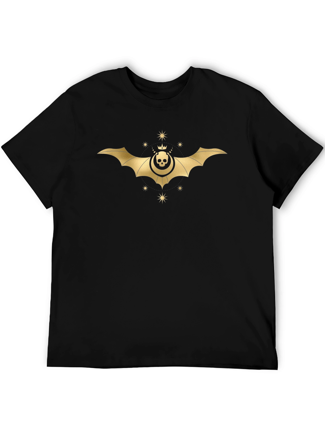 Skull Bat Graphic Tee - Mens Black T-Shirt