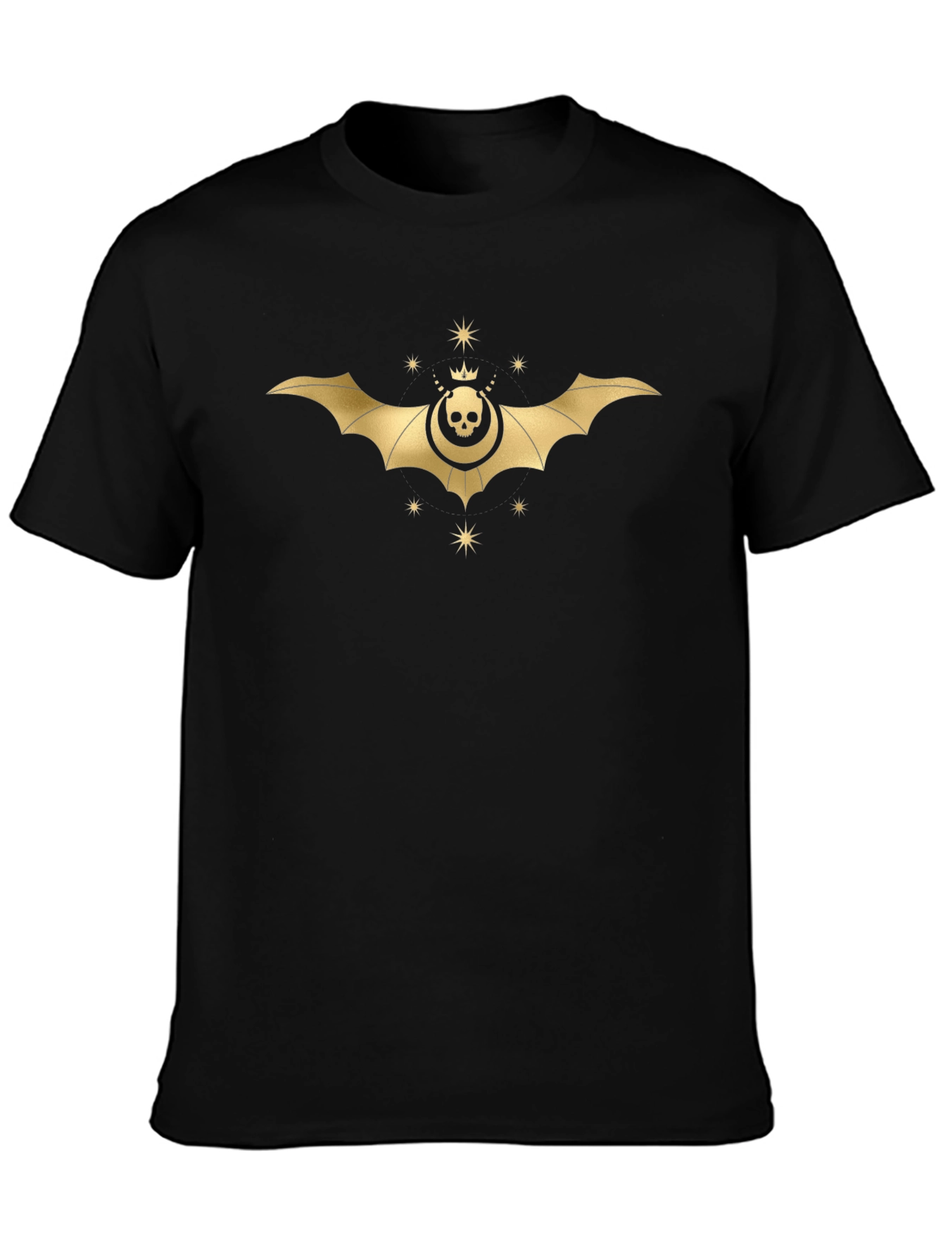 Skull Bat Graphic Tee - Mens Black T-Shirt