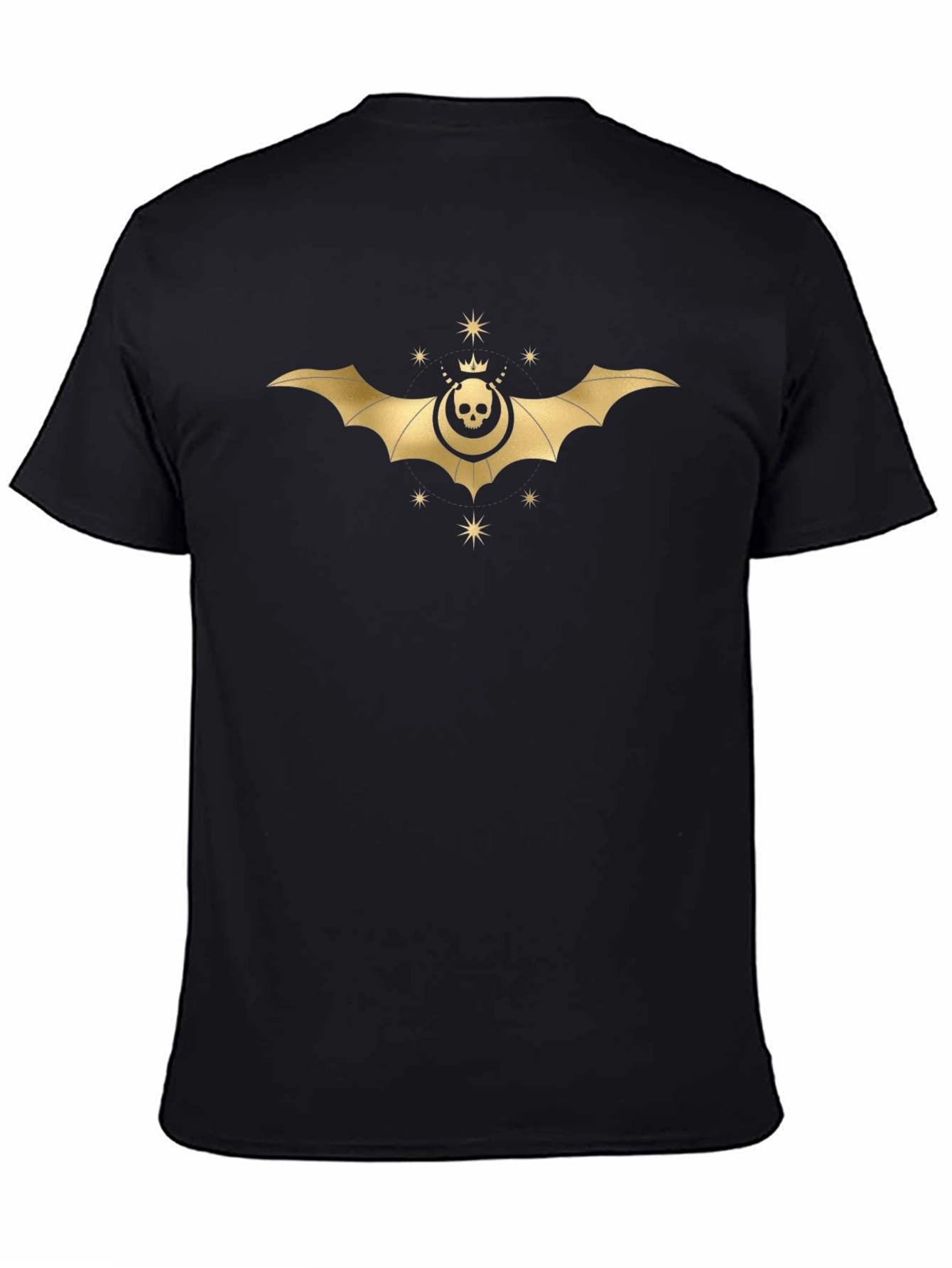 Skull Bat Graphic Tee - Mens Black T-Shirt
