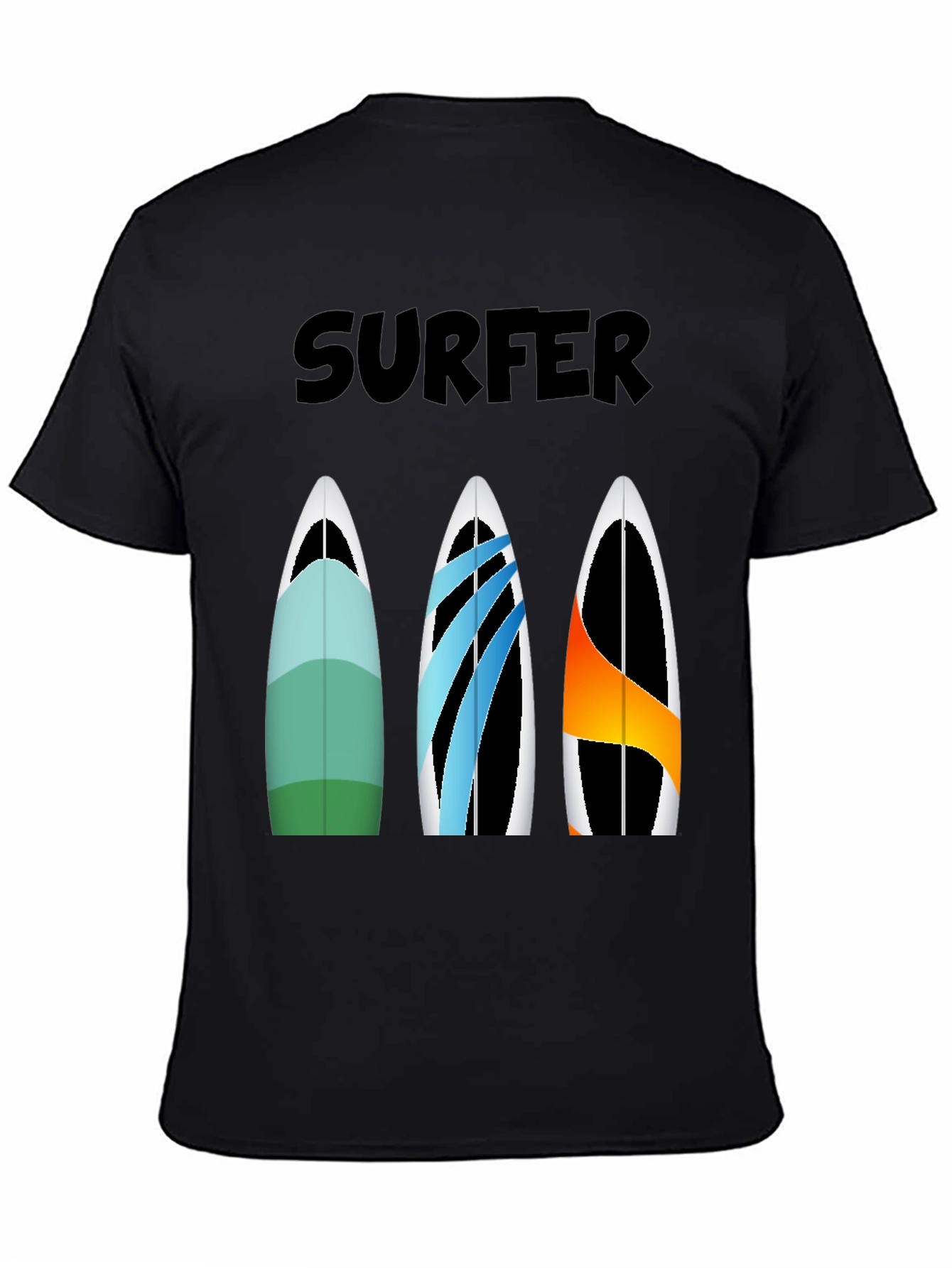 Surfer T-Shirt with Surfboard Design