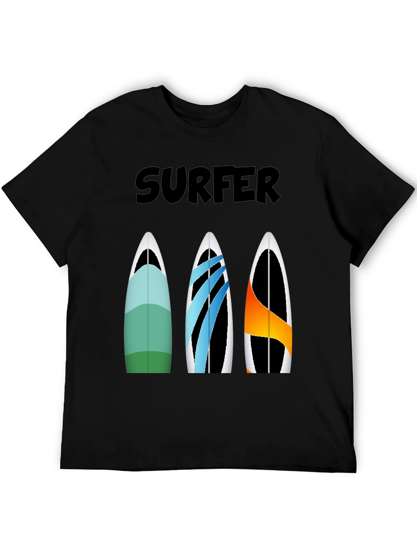 Surfer T-Shirt with Surfboard Design