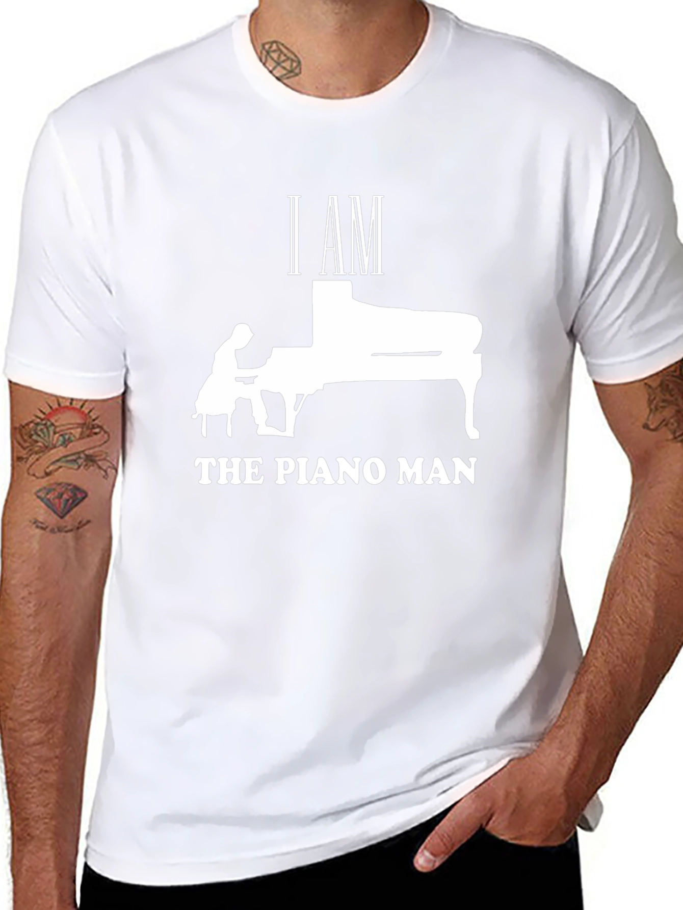 I AM THE PIANO MAN T-Shirt - Musicians Tee
