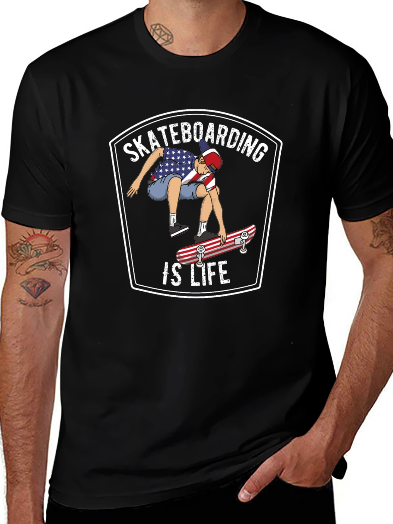 Skateboarding is Life Graphic T-Shirt